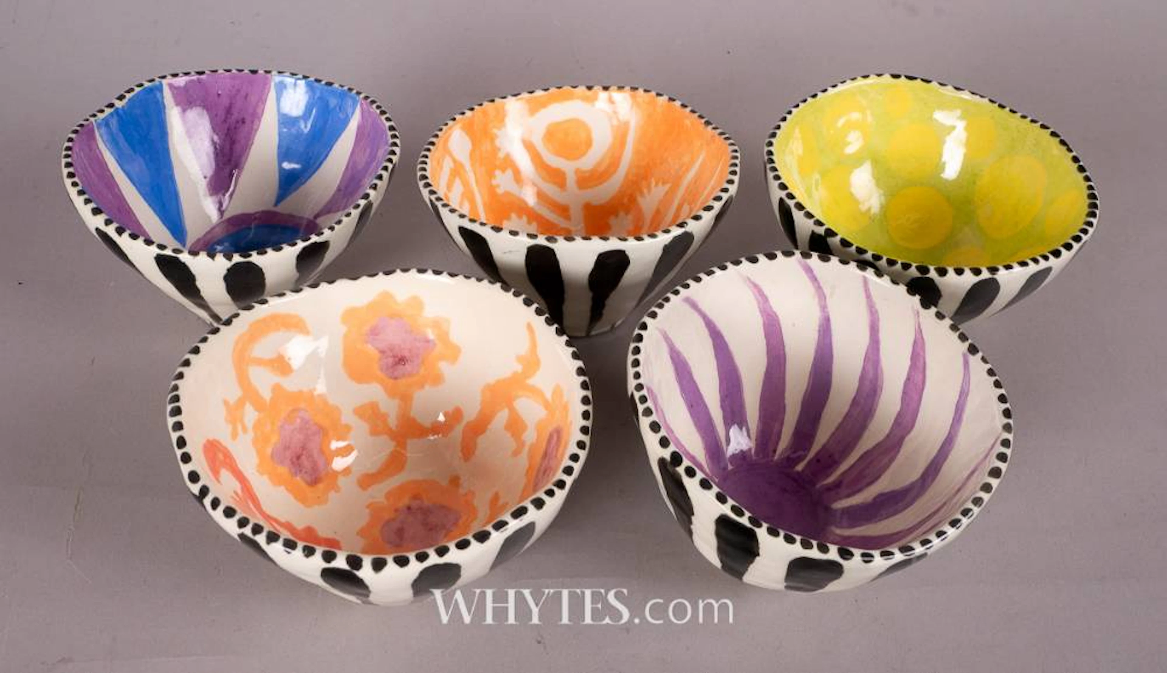 PINCH POT ICE CREAM BOWLS, 2008 (SET OF FIVE)