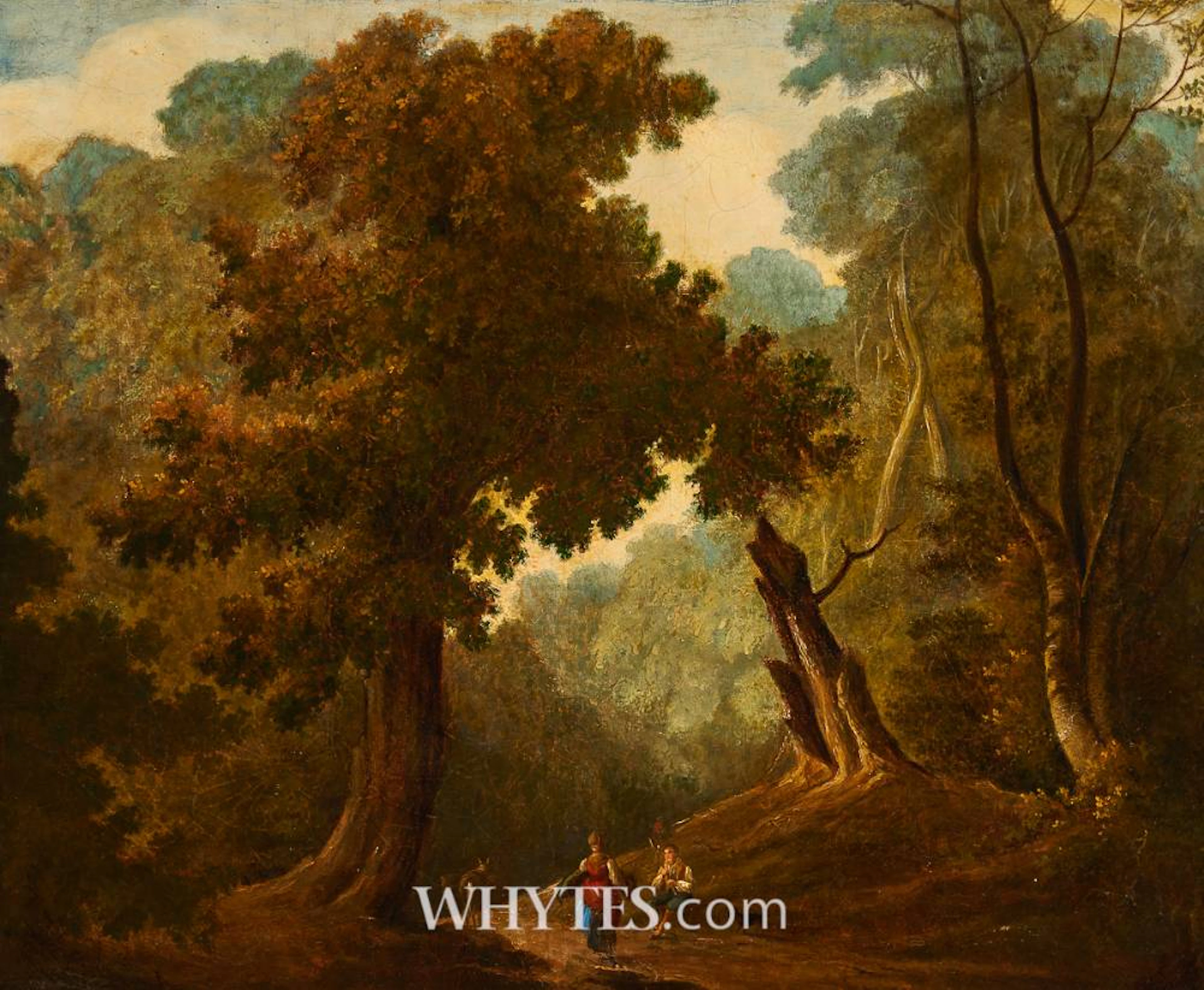 FIGURES IN A FOREST SCENE
