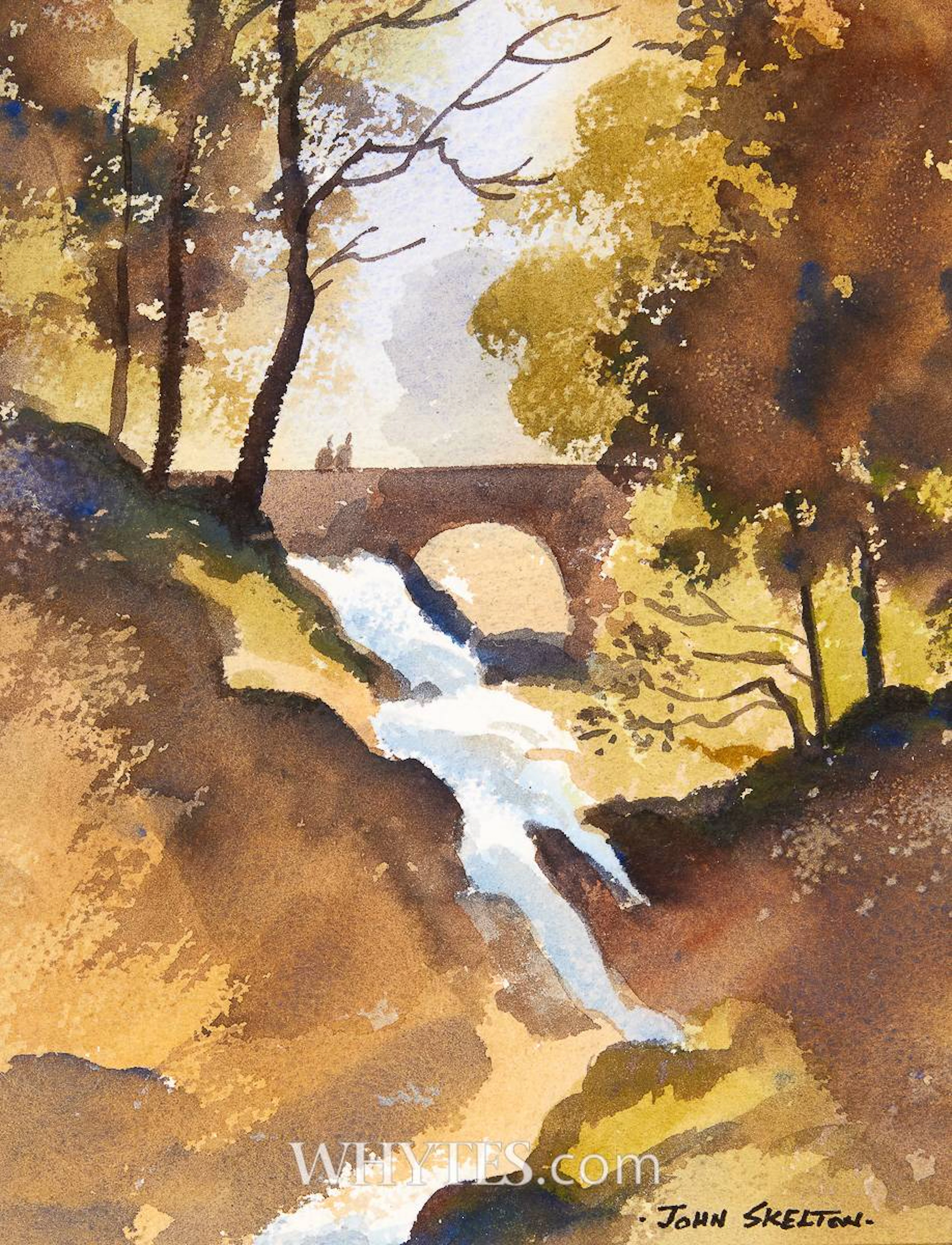 RIVER STREAM WITH BRIDGE