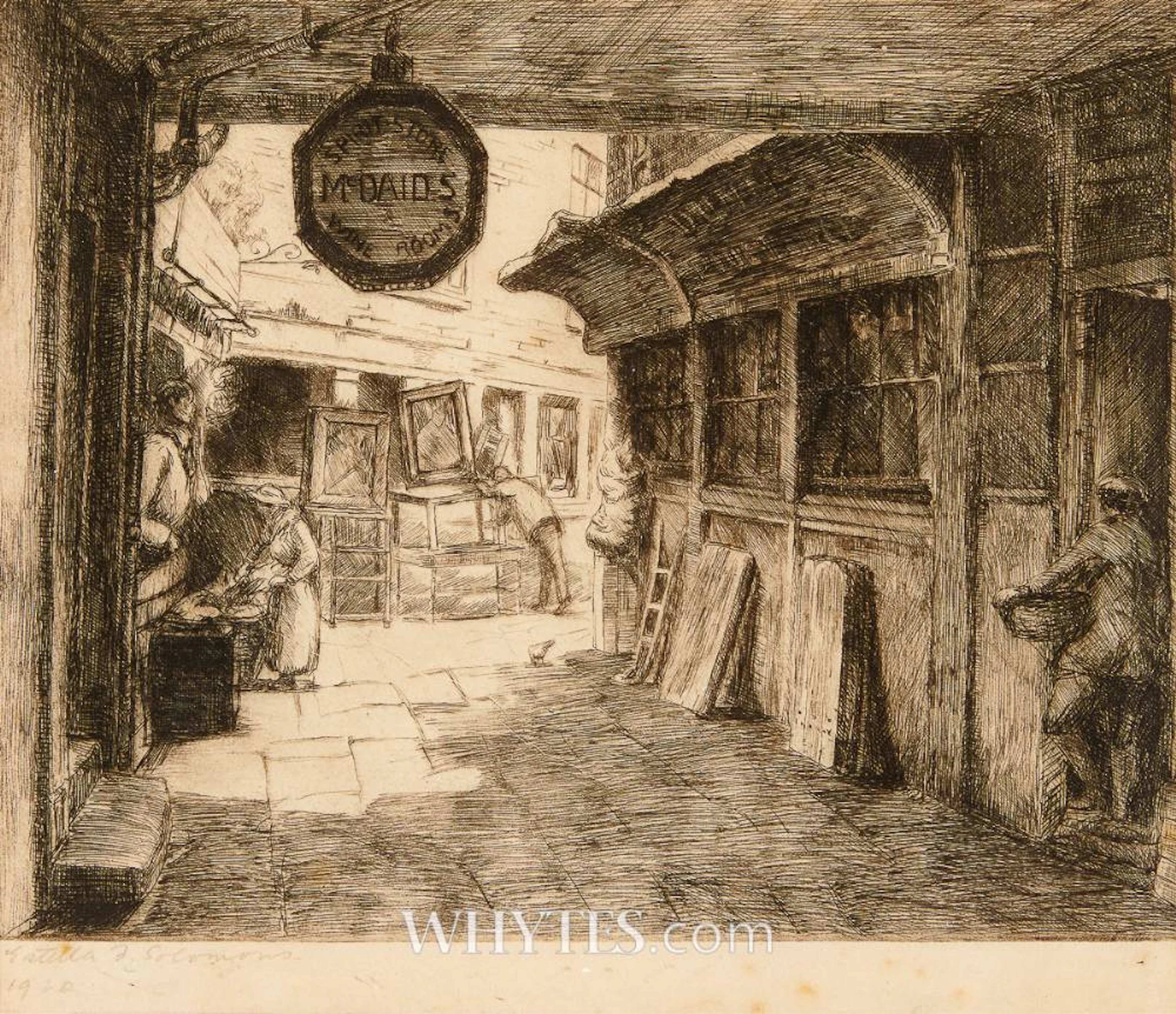 THE LEINSTER MARKET, FROM D'OLIER STREET, DUBLIN, 1920