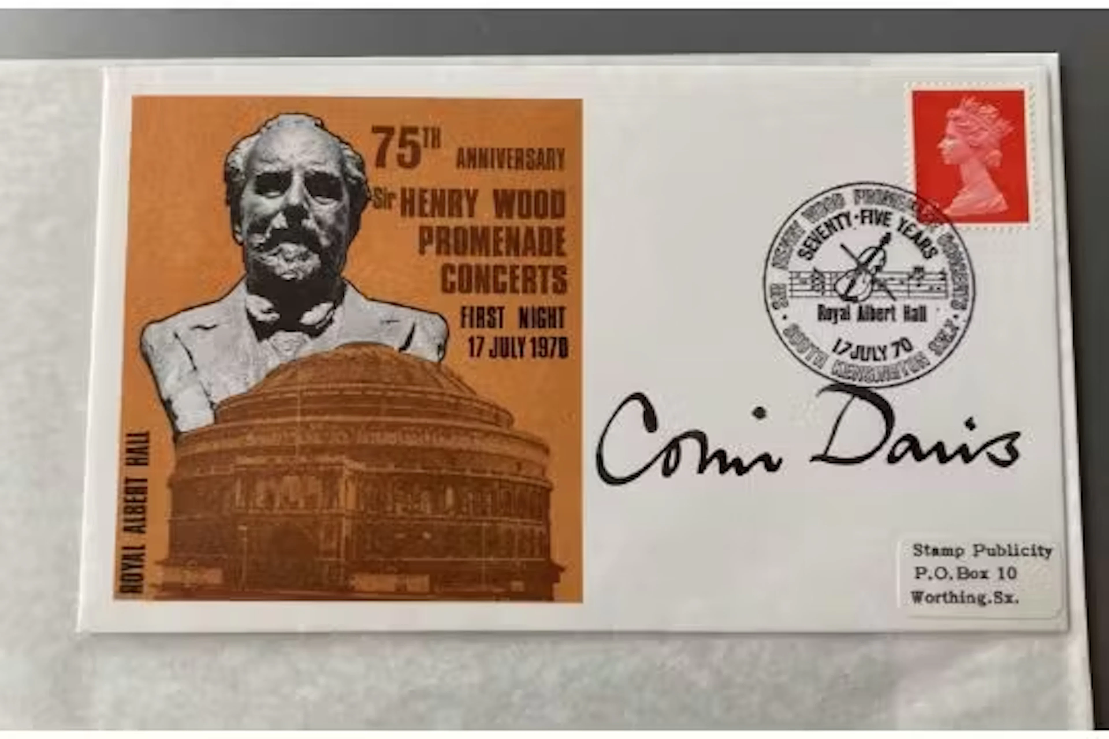 Music conductor Colin Davis signed 75th ann Henry Wood cover. Sir