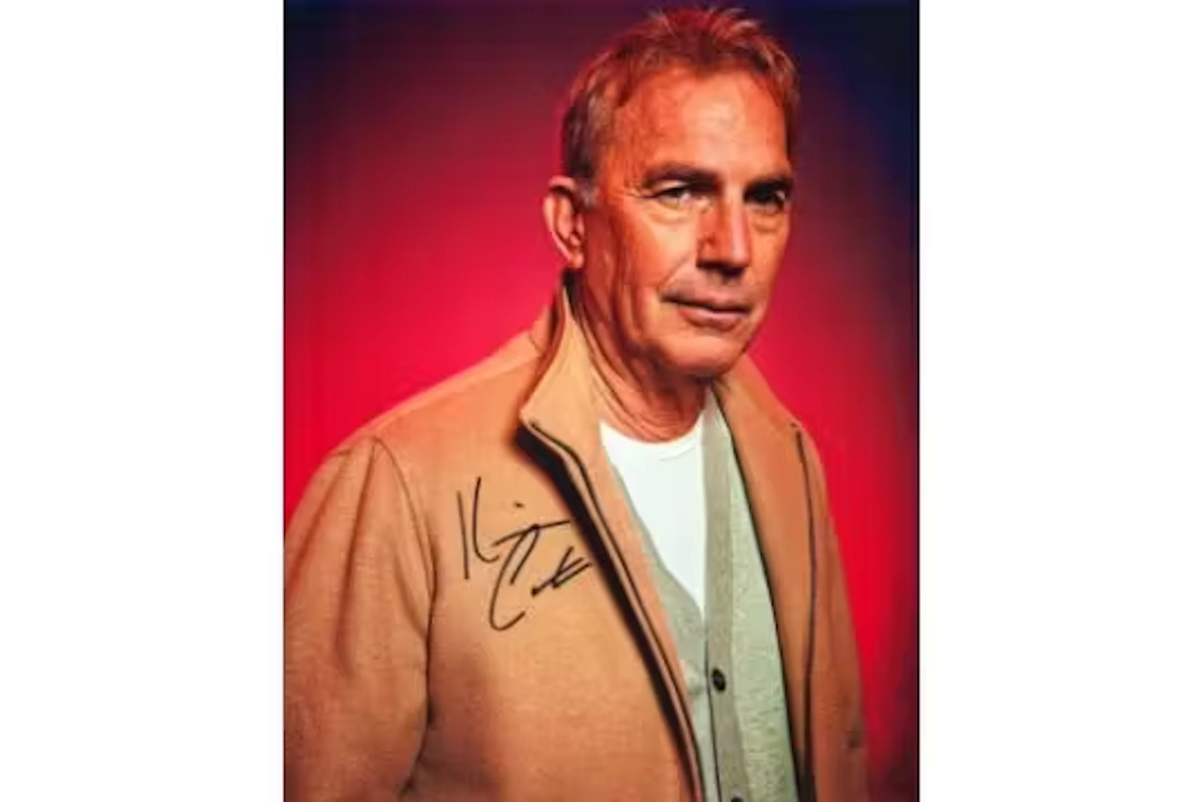Kevin Costner signed 10x8inch colour photo. Good condition. All autographs