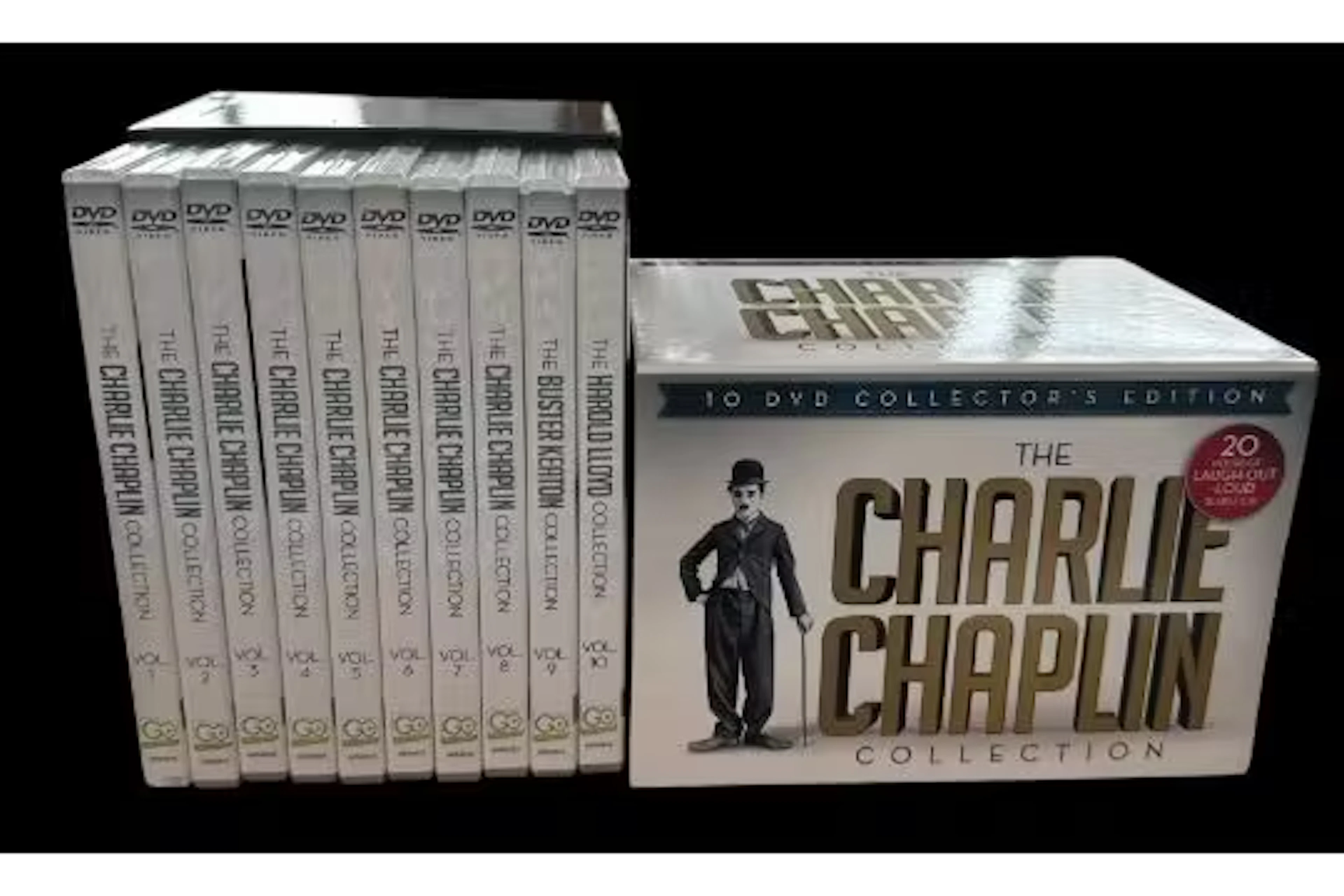 Charlie Chaplin DVD Collection. 10 DVD Collector’s Edition. Good condition.