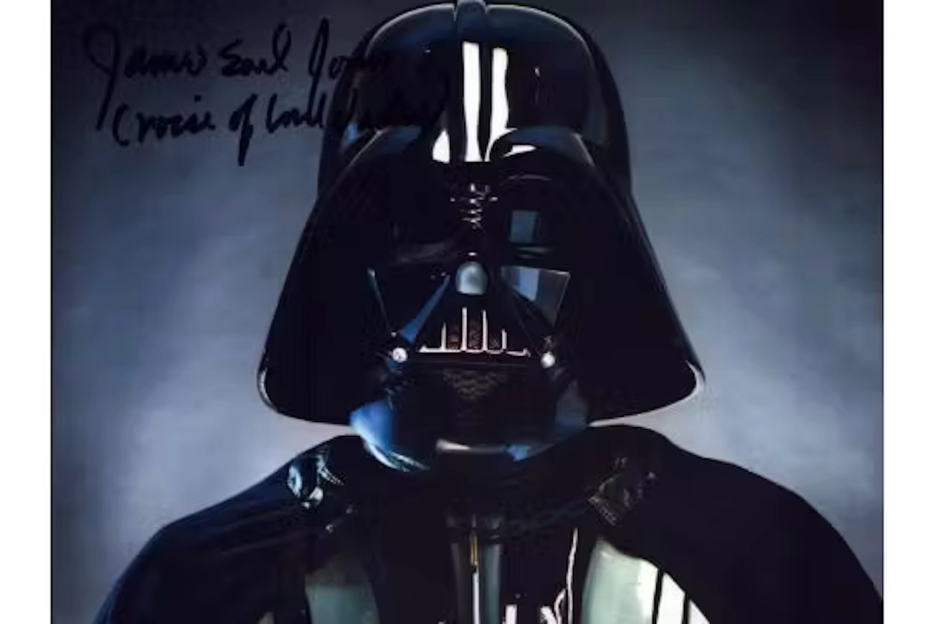 James Earl Jones signed Star Wars Darth Vader 10x8inch colour photo.