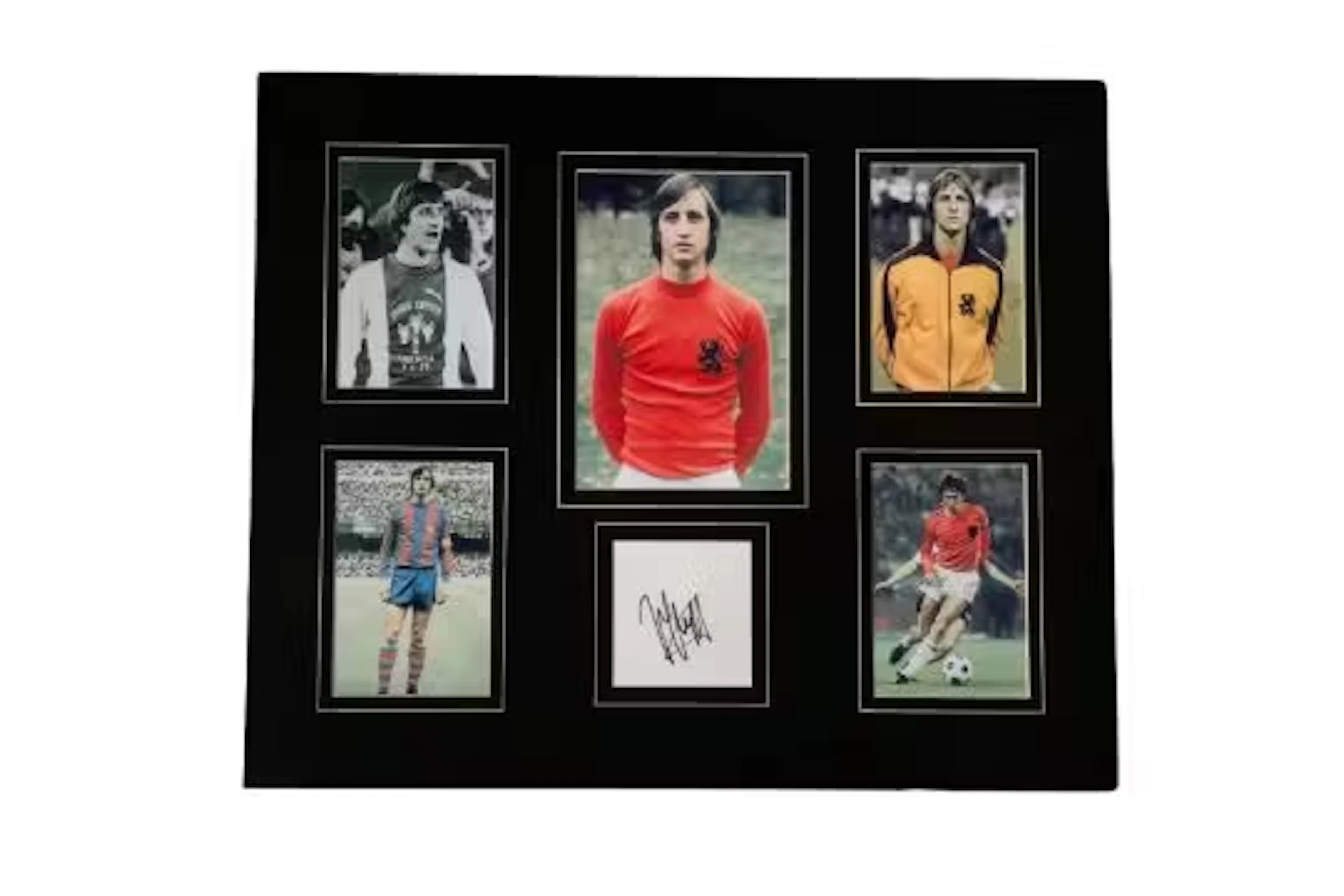 Football Johan Cruyff 20x16inch mounted signature piece includes signed