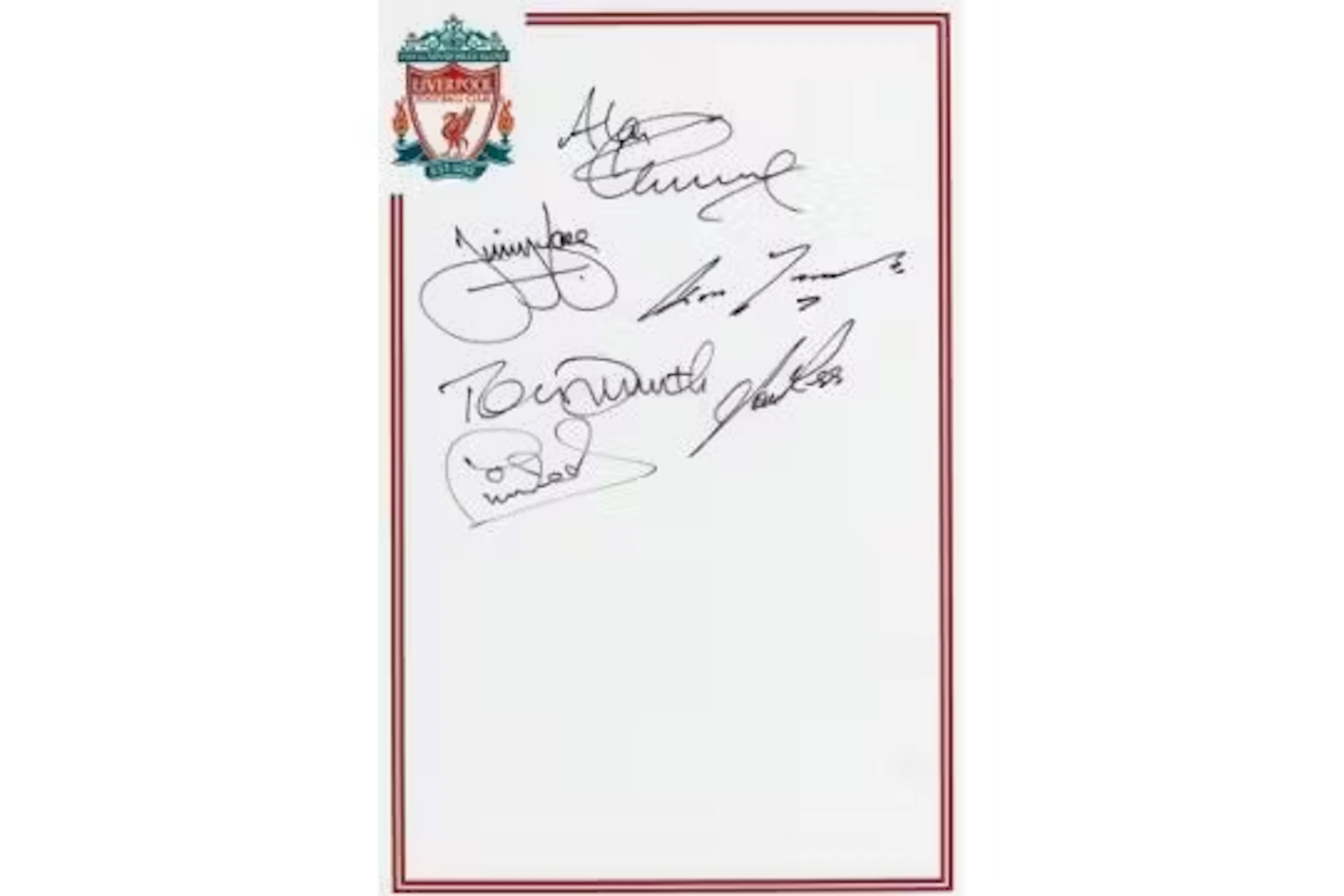 Autographed LIVERPOOL 12 x 8 Crested Photo : A superb custom made