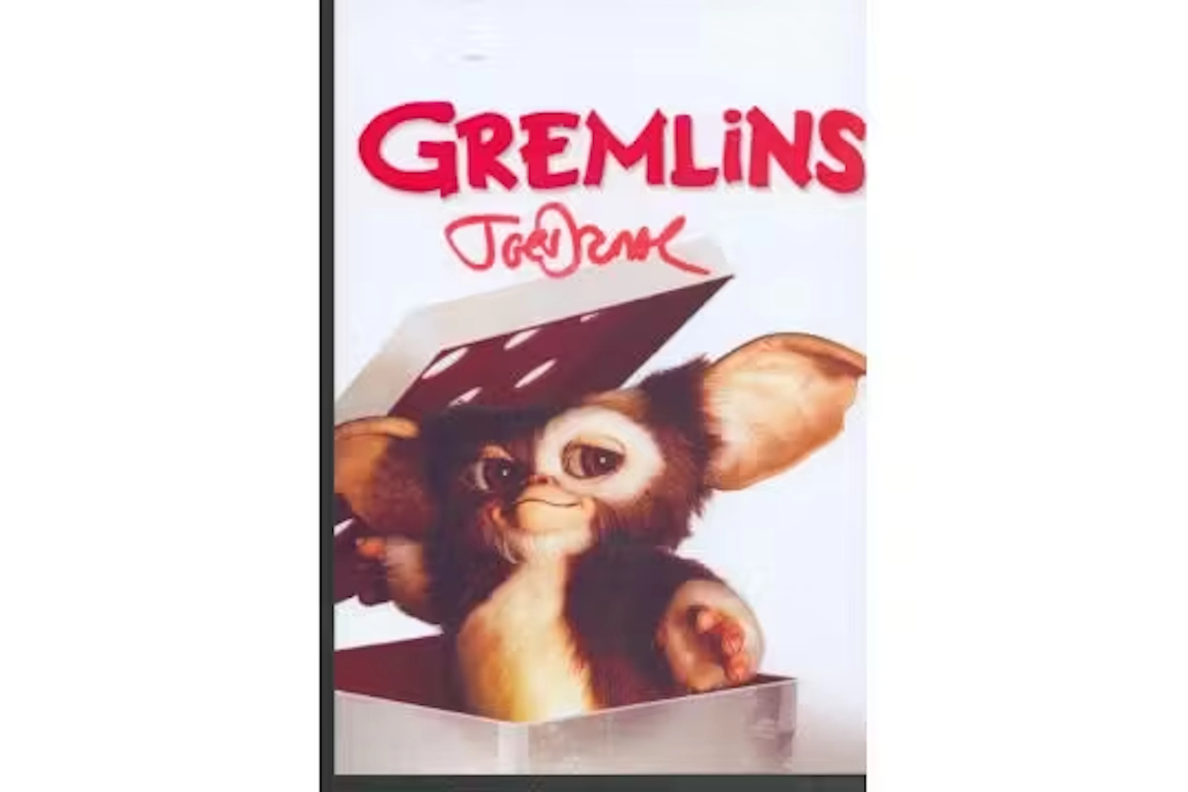 Joe Dante signed 7x5inch colour Gremlins photo. Good condition. All