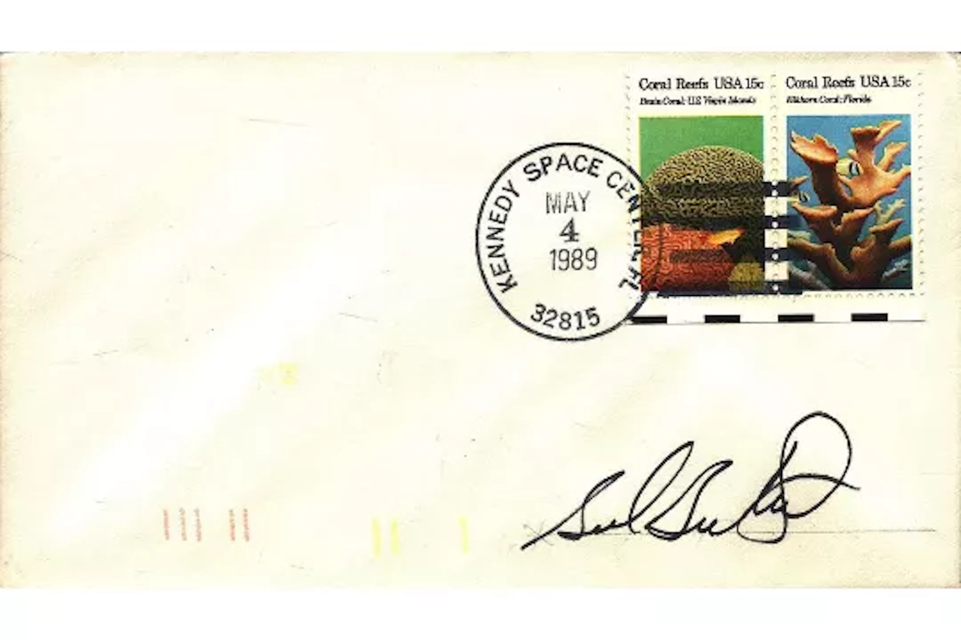 Astronaut Sidney Gutierrez May 1989 signed commemorative FDC FDC.