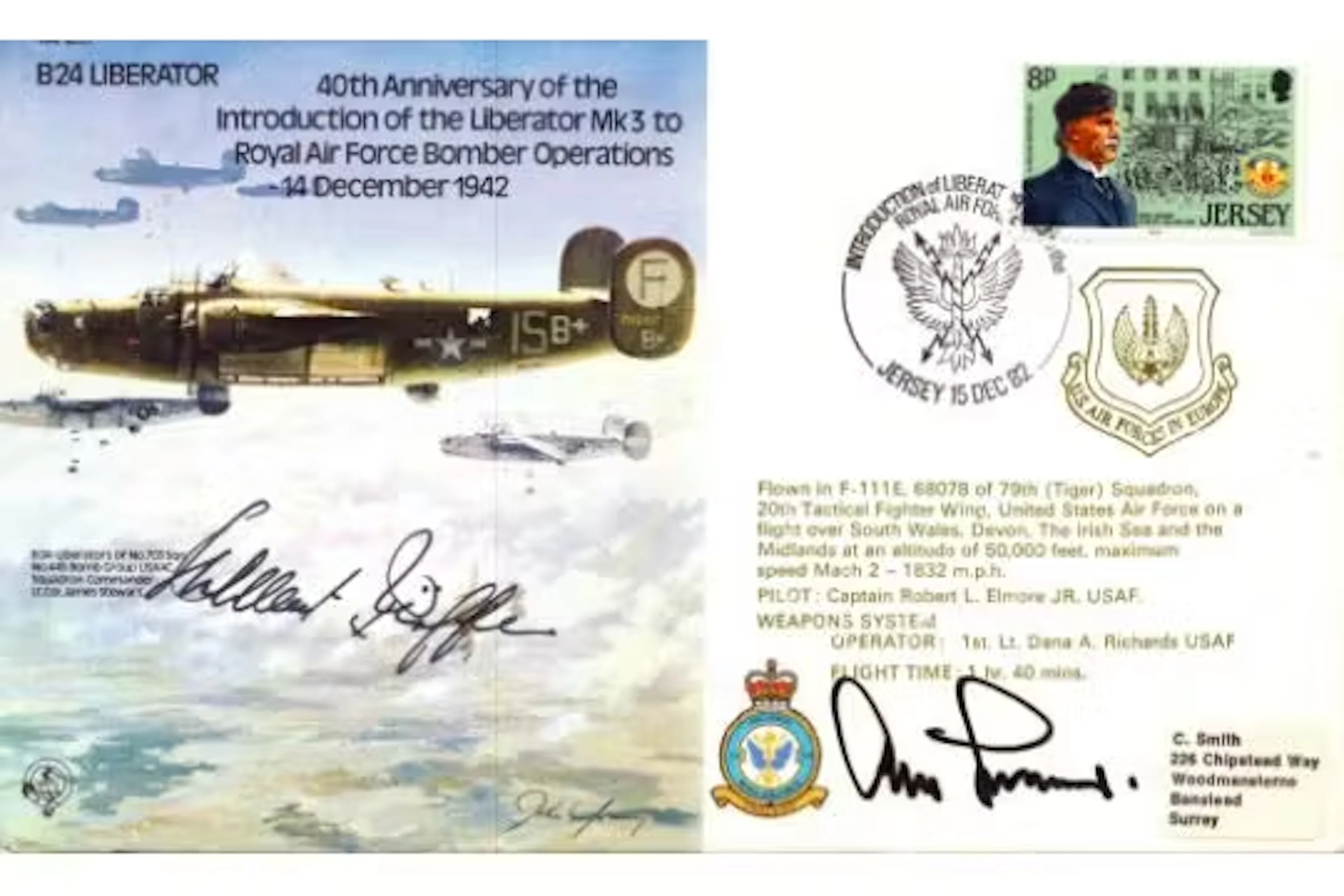Lt Gen Adolf Galland and Helmut Ruffler signed 40th Anniversary of