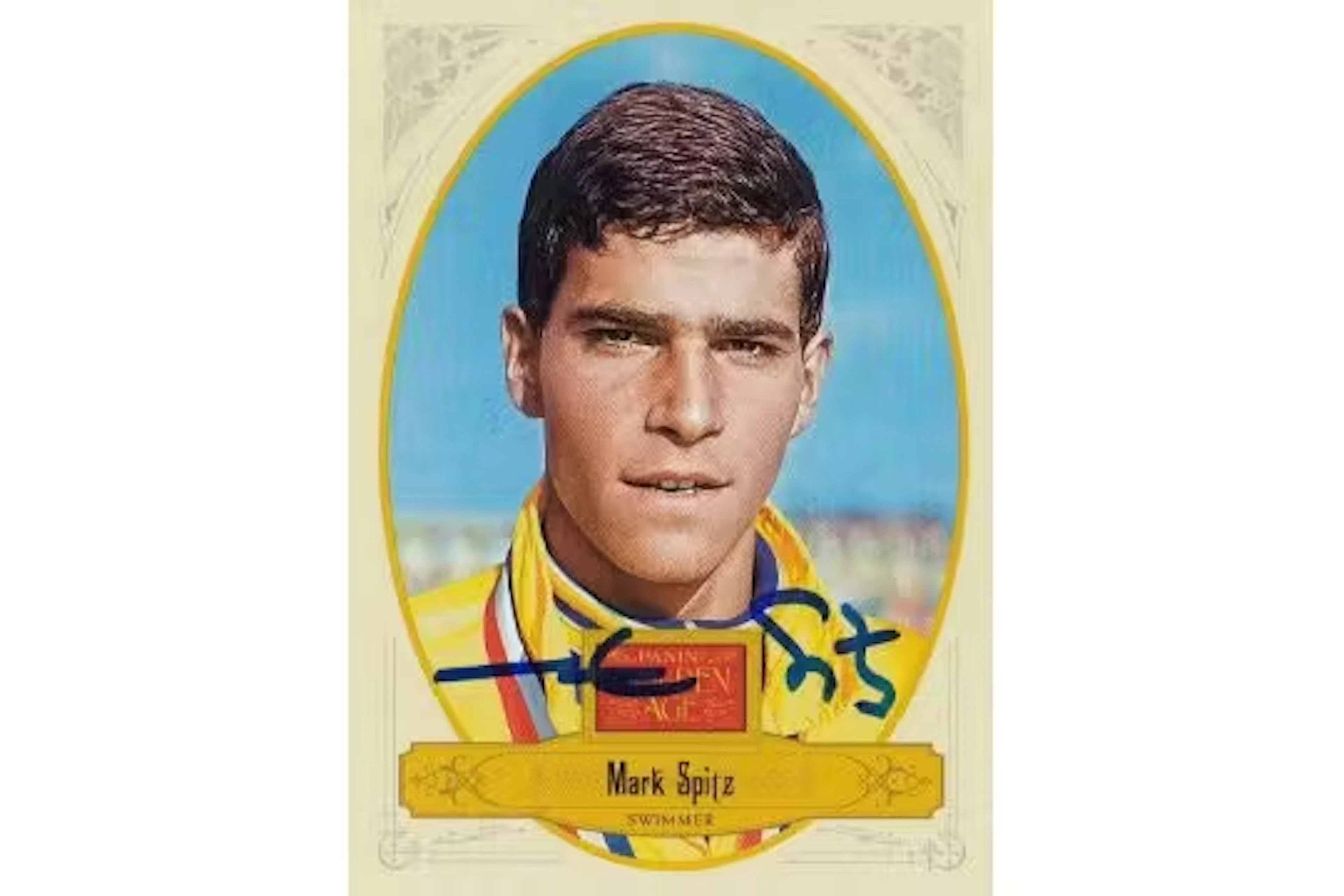 Autographed MARK SPITZ Trading Card : Issued by Panini from their