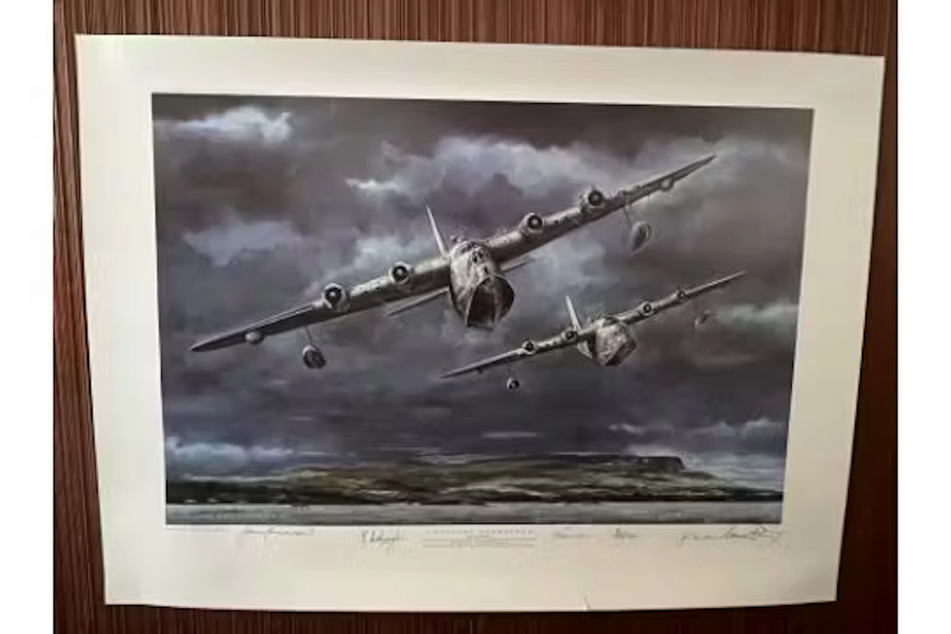 Multi signed colour print titled Constant Endeavour by Michael Rondot