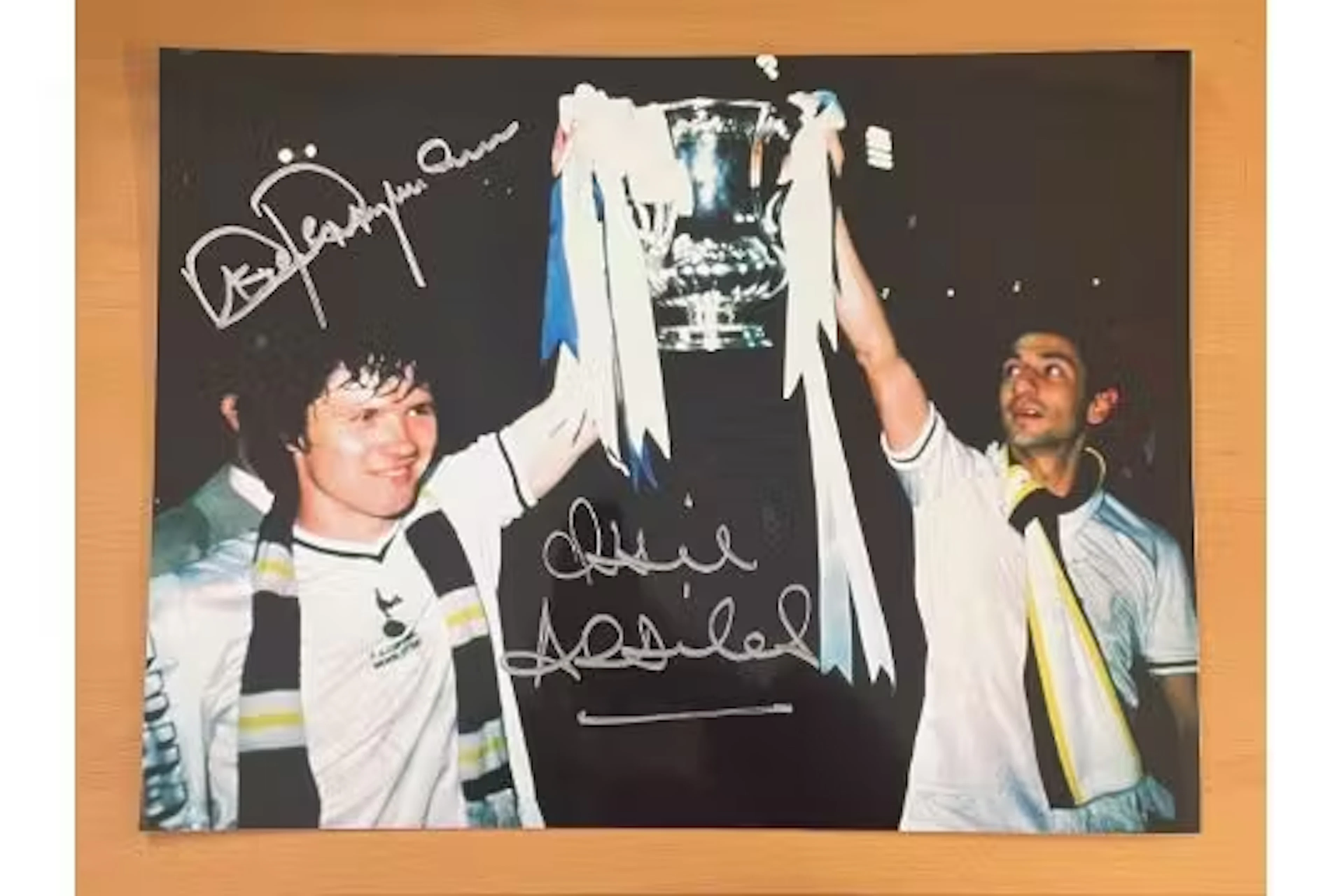 Football. Tottenham Hotspurs FC Steve Perryman and Ossie Ardiles Signed