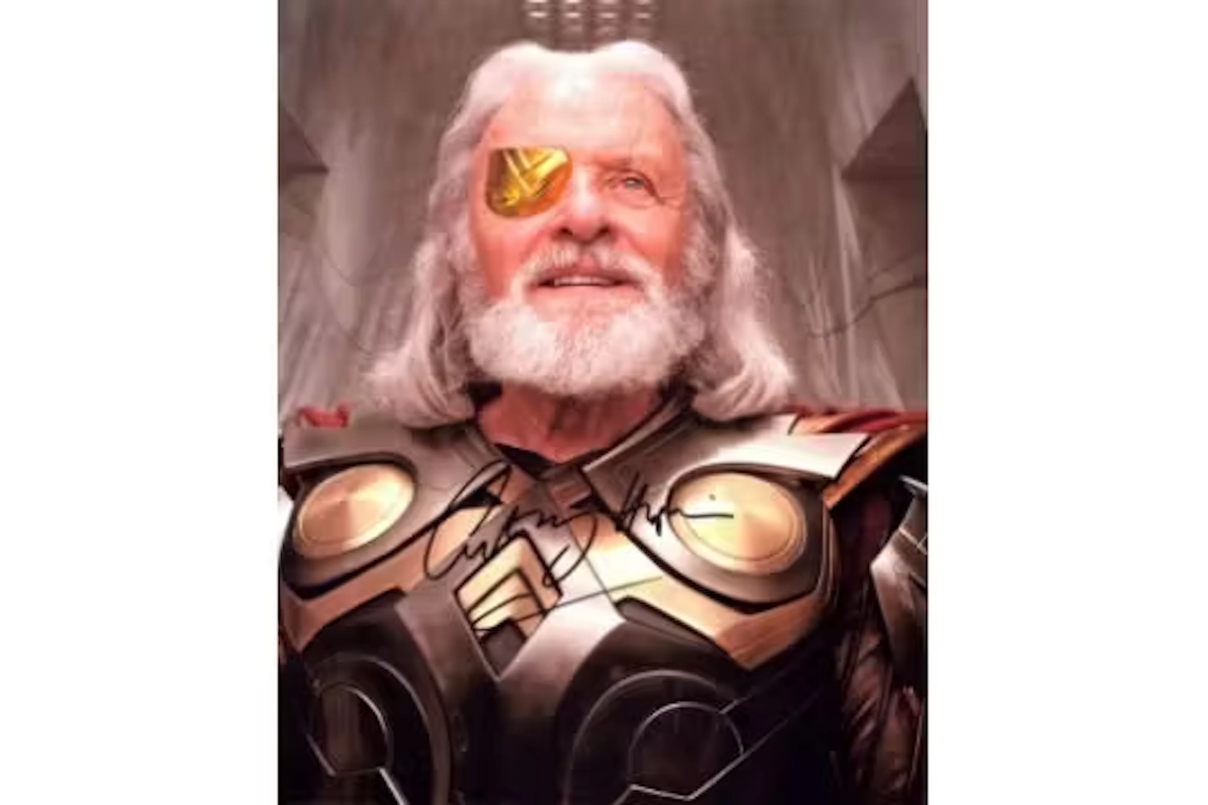 Anthony Hopkins signed 10x8inch colour photo. Good condition. All
