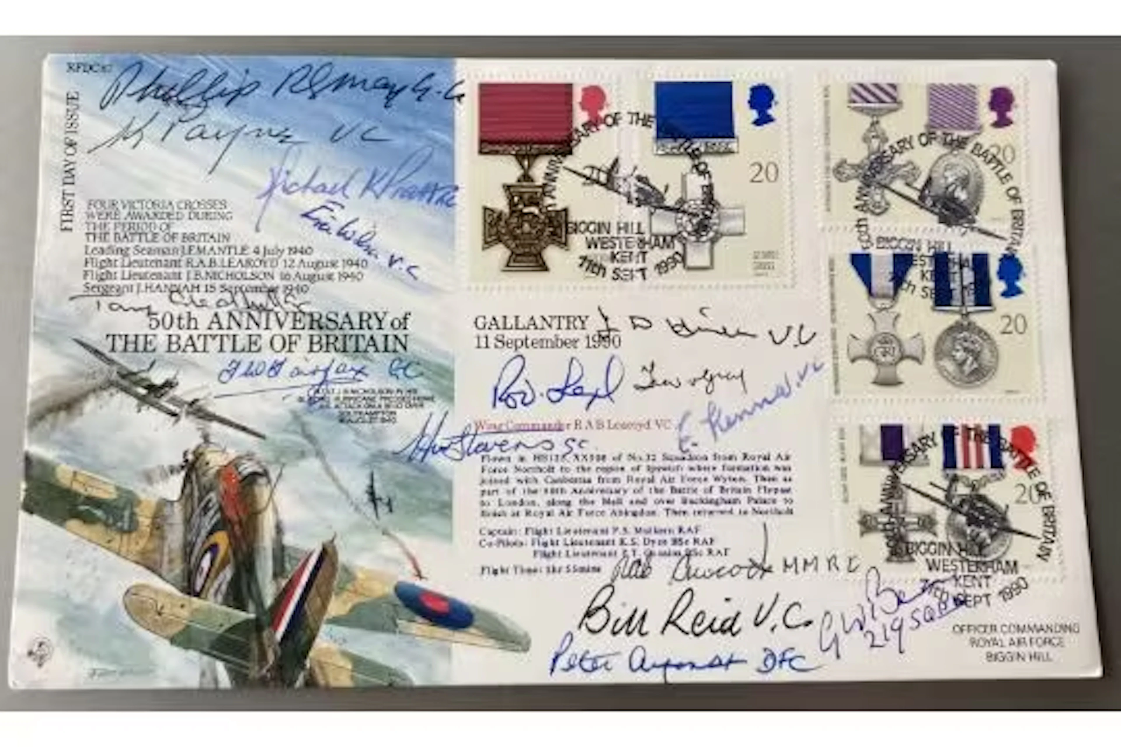 15 Victoria George Cross winners Battle of Britain multiple signed