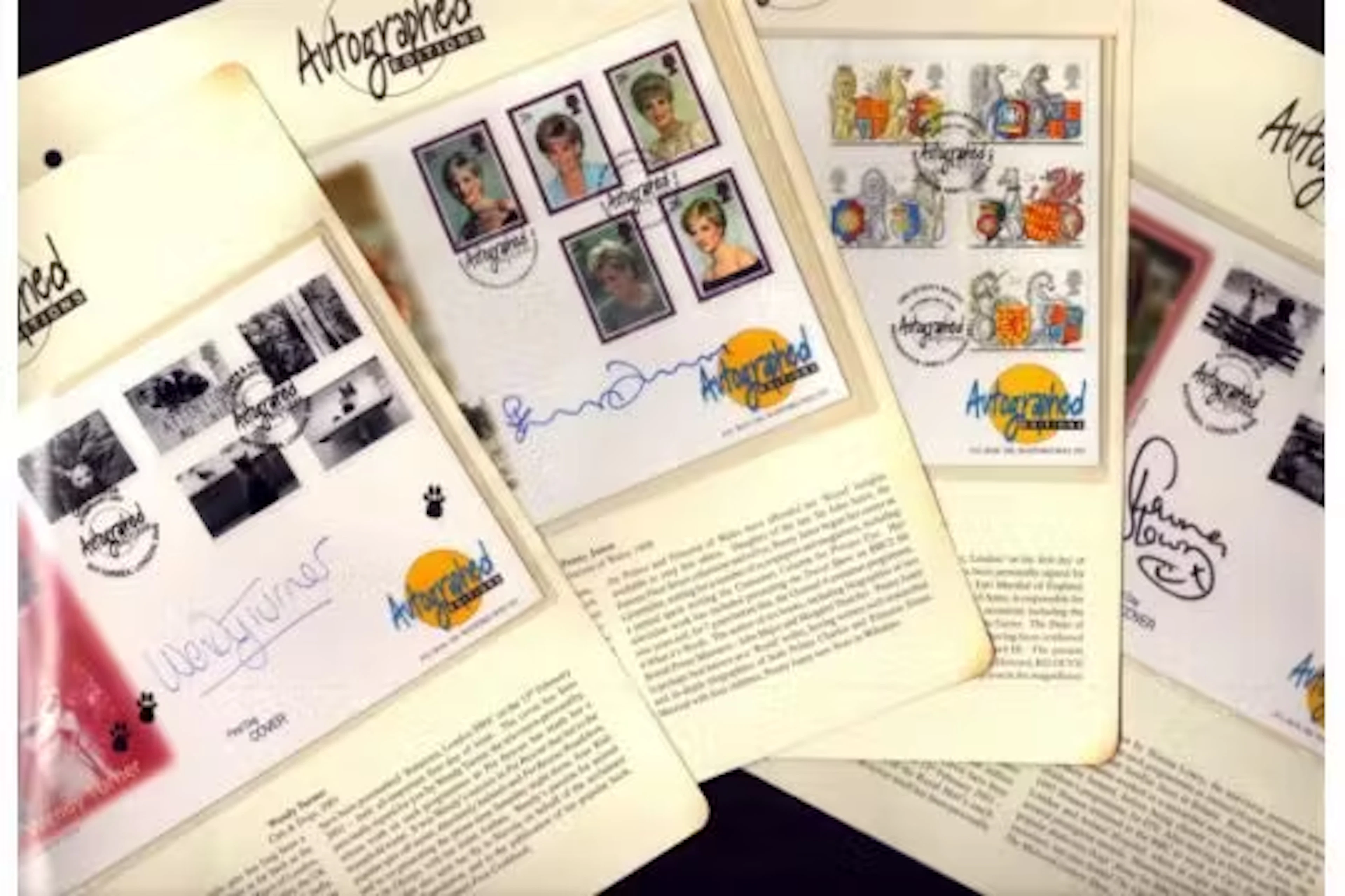 FDC Collection including, Penny Junor signed Autographed Editions