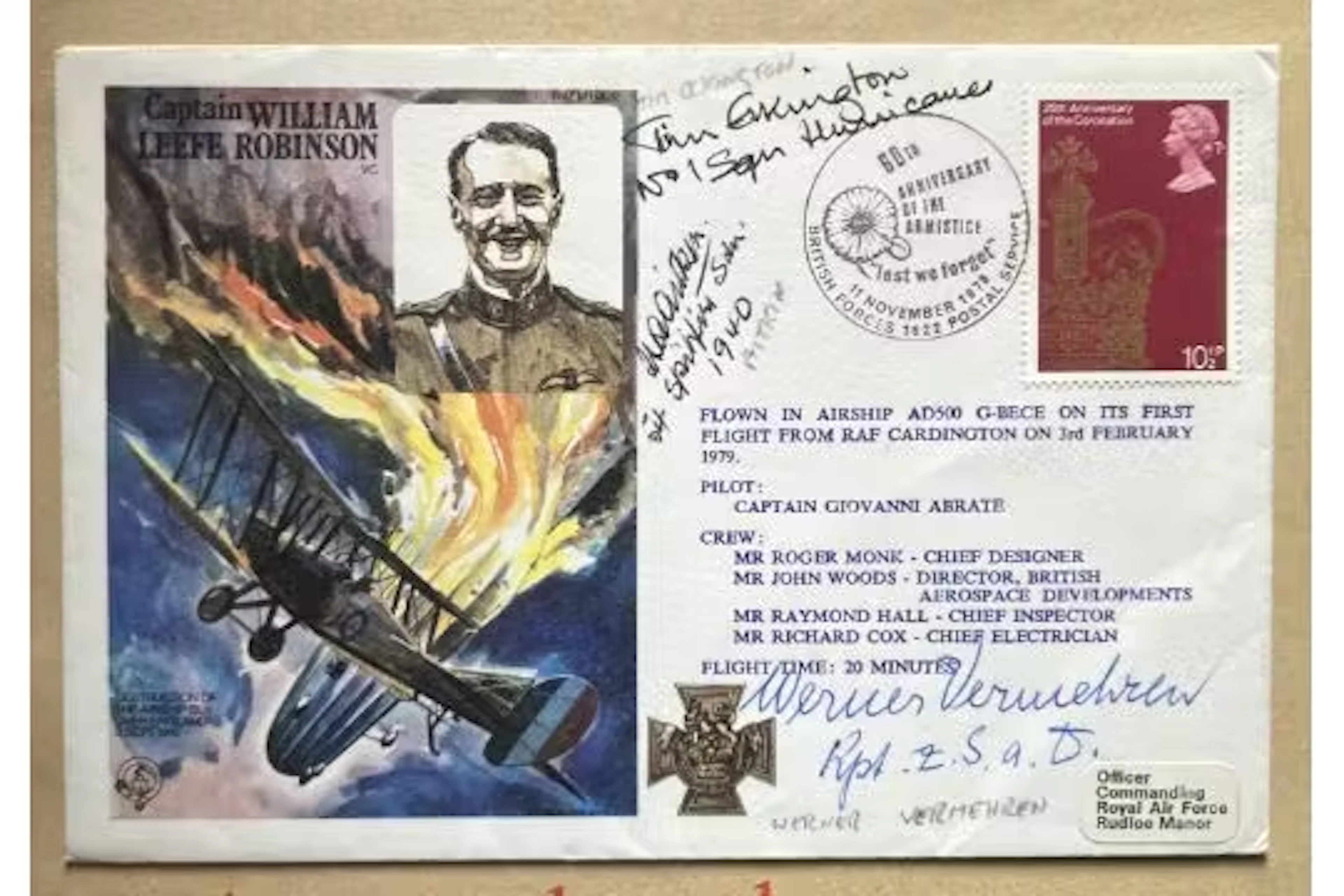 Zeppelin and Battle of Britain aces multiple signed William Leefe