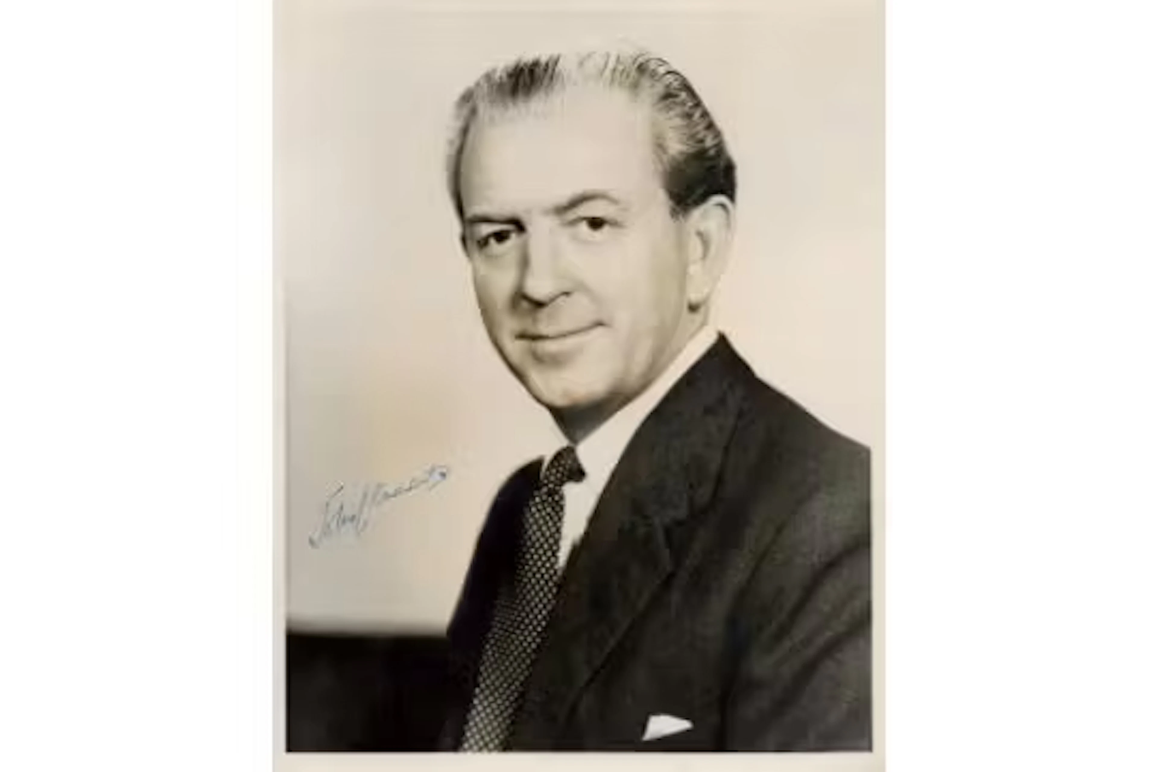John Clements (1910-1988), a 10x8 inch photo signed in fountain pen
