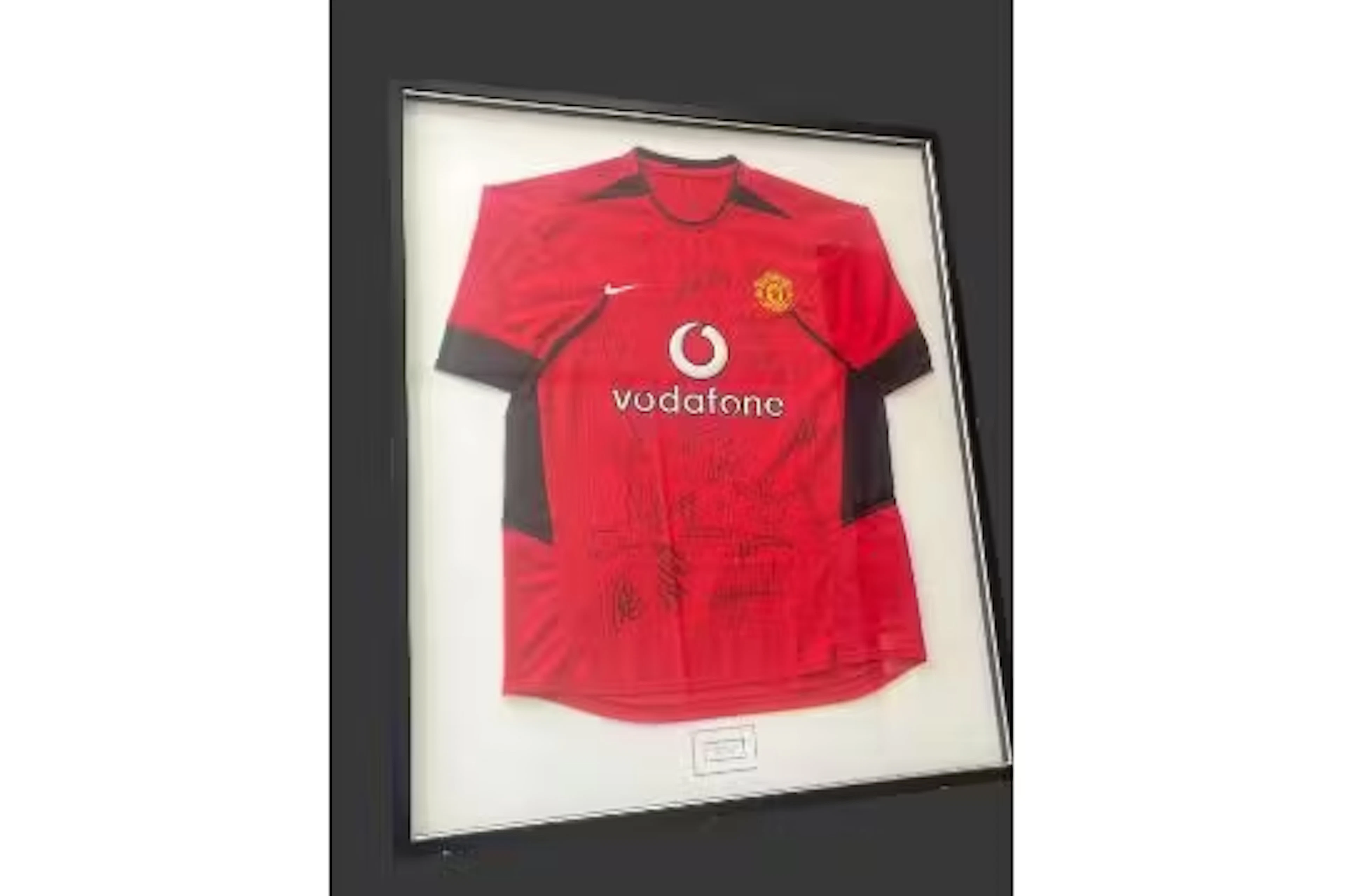 Manchester United 2003-2004 40x35inch framed and mounted multi signed