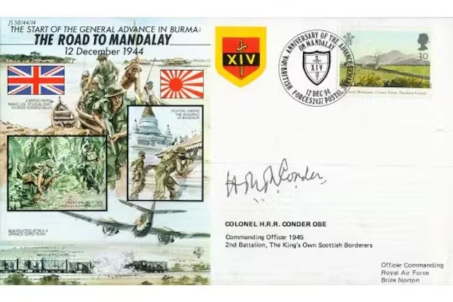 WW2 Col H R R Conder OBE signed The Road to Mandalay js50/44/4 RAF