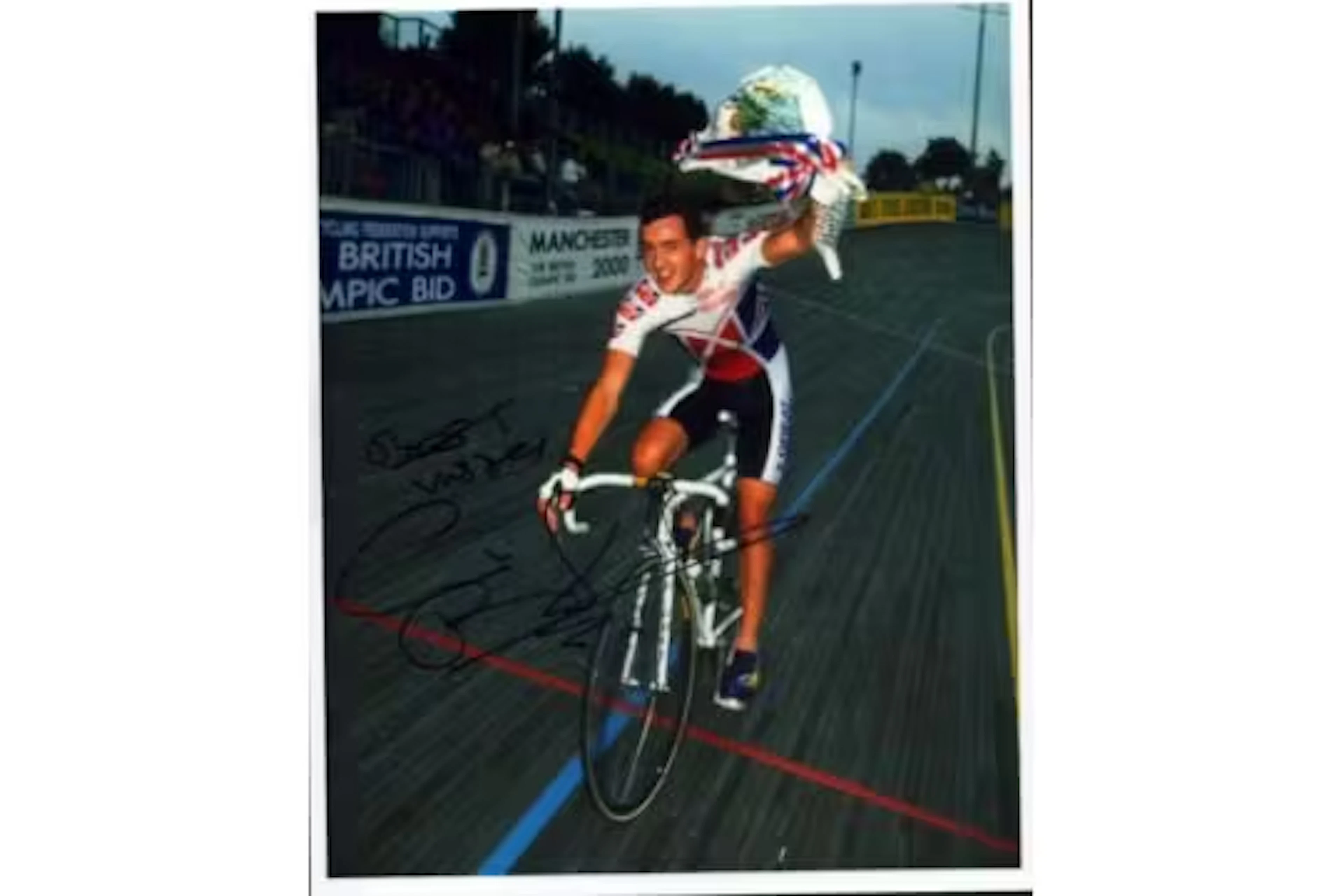 Chris Boardman signed 10x8inch colour photo. Olympic gold medal winning