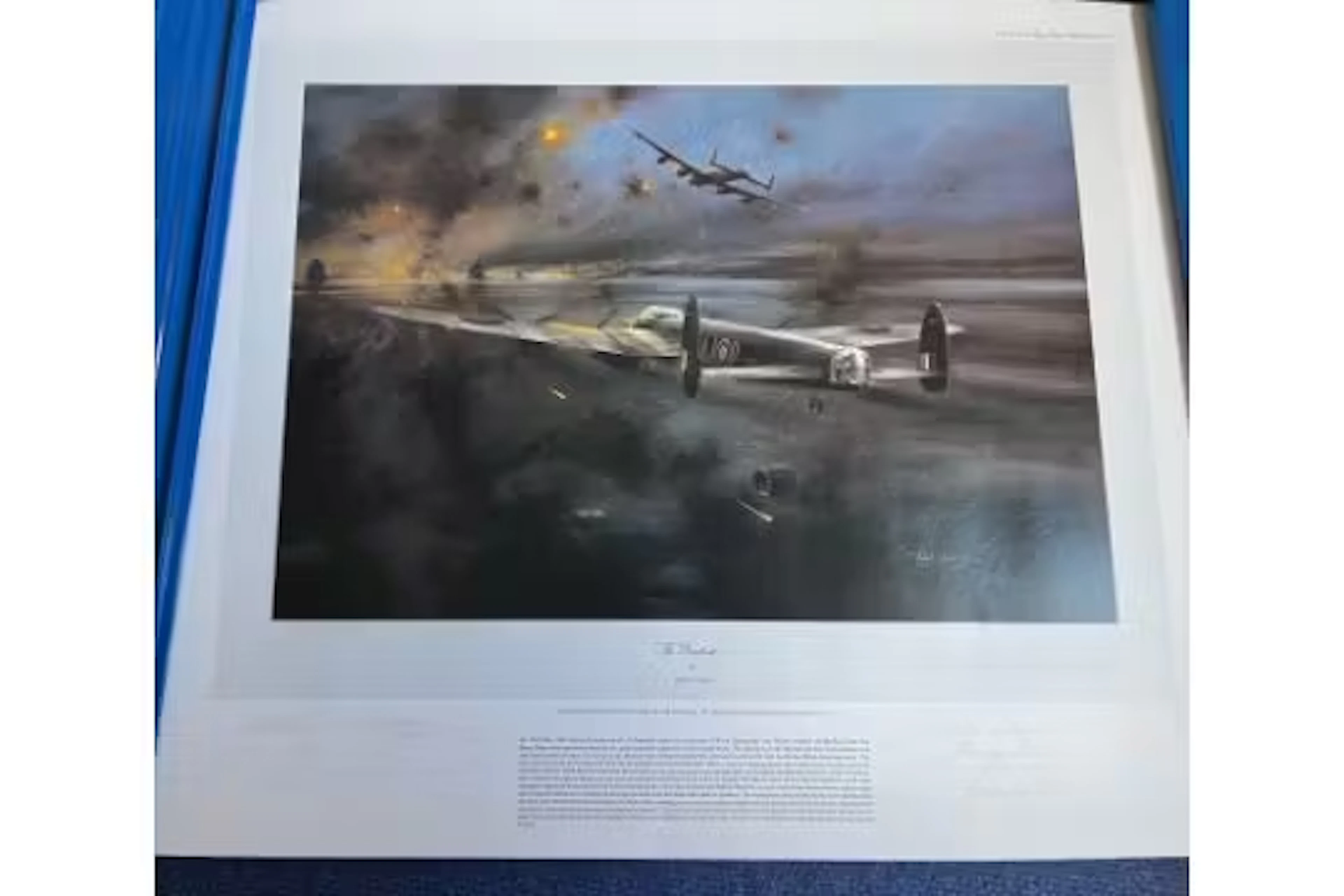 Multi signed colour print titled The Dambusters by Robert Taylor 50th