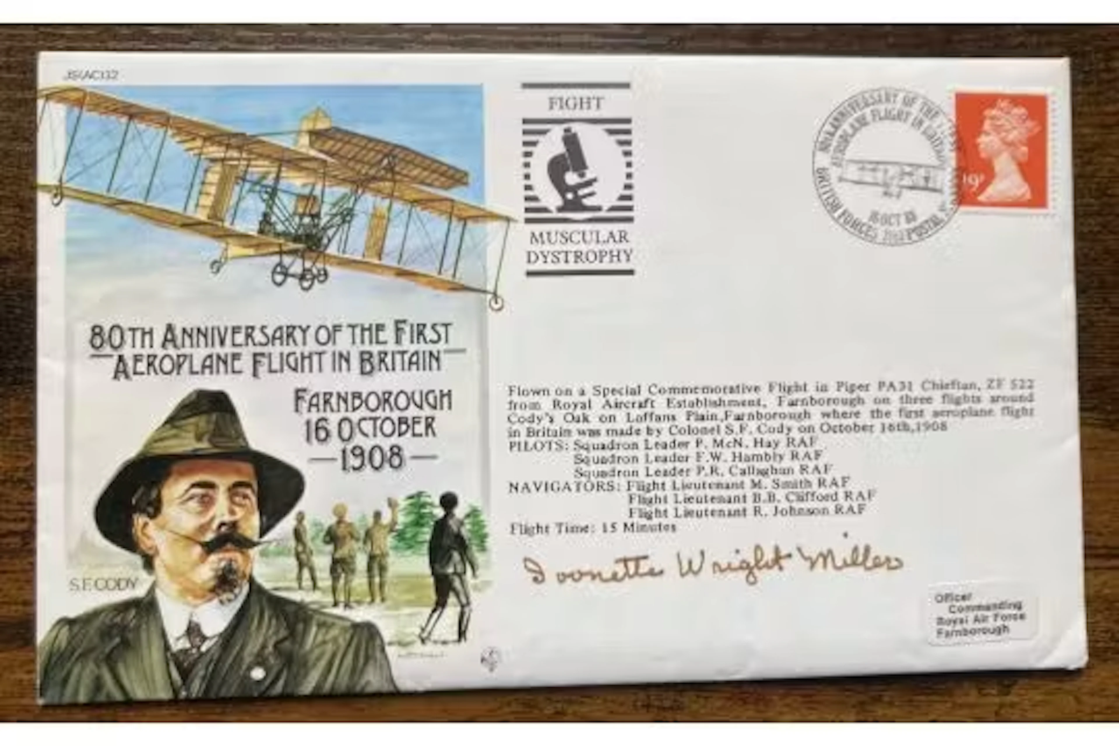 AC32a 80th Anniv 1st Aeroplane Flight Ivonette Wright - Miller Orville