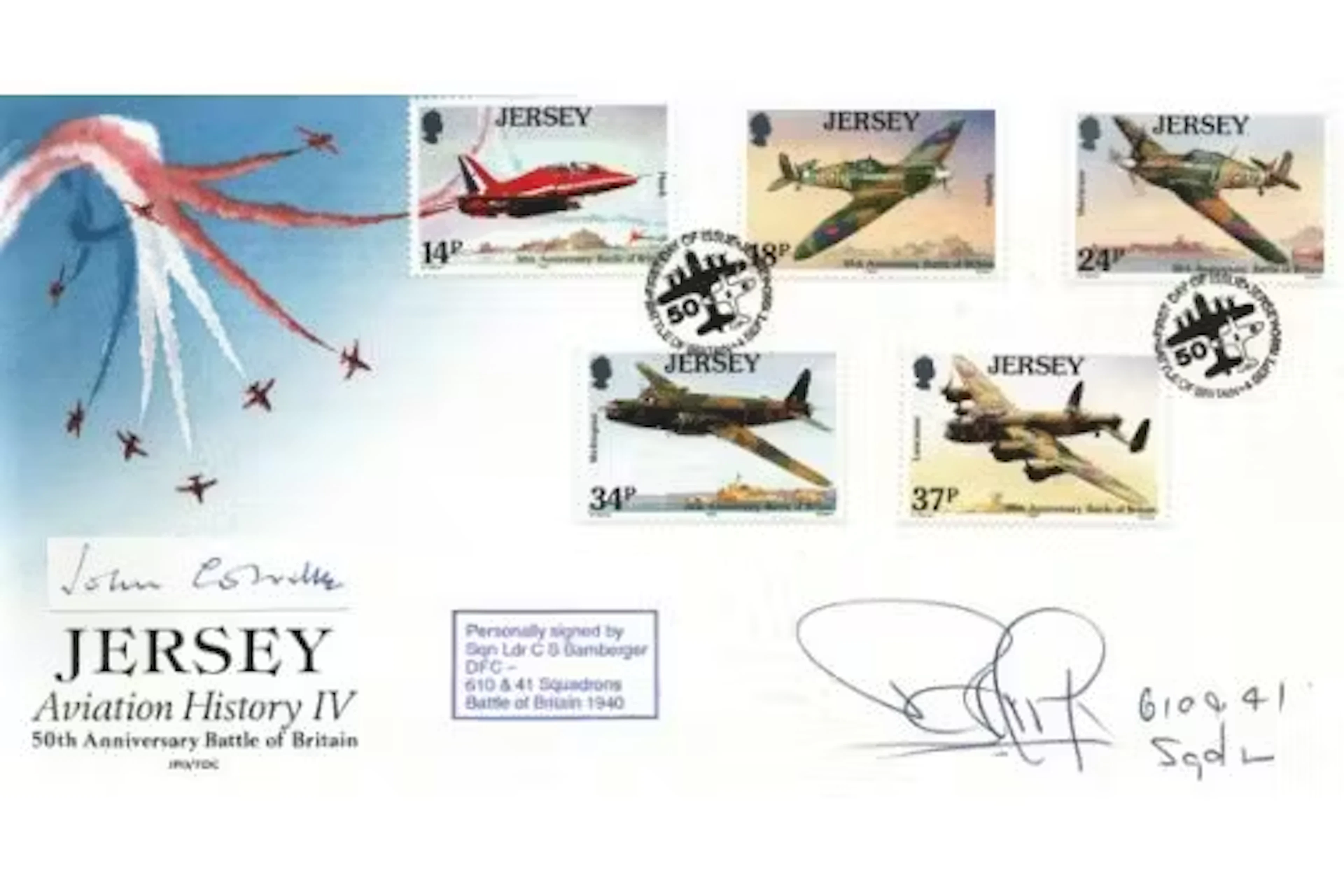 Battle of Britain Sq. Ldr C S Bamberger DFC 610 and 41 Squadrons Battle