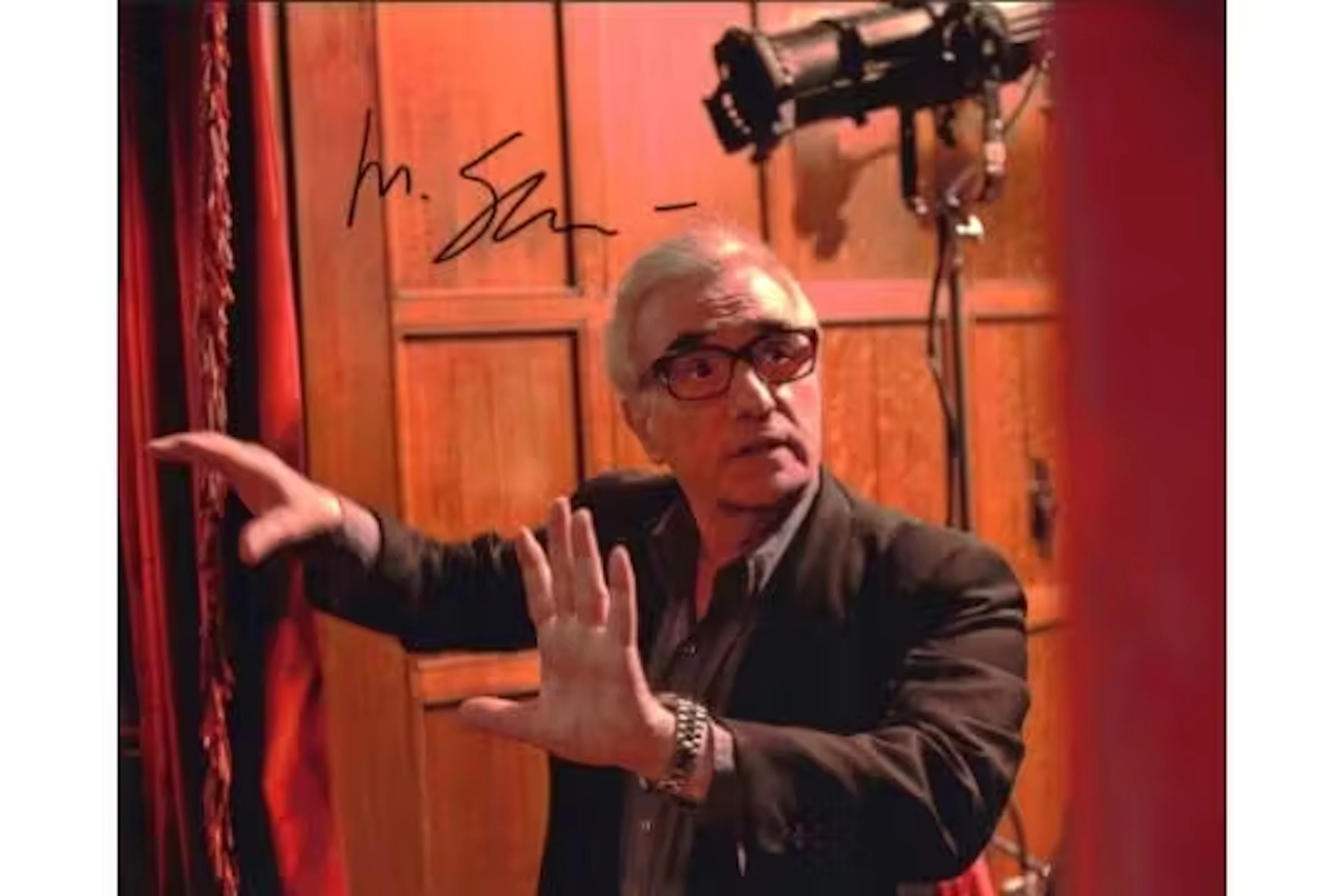 Martin Scorsese signed 10x8inch colour photo. Good condition. All