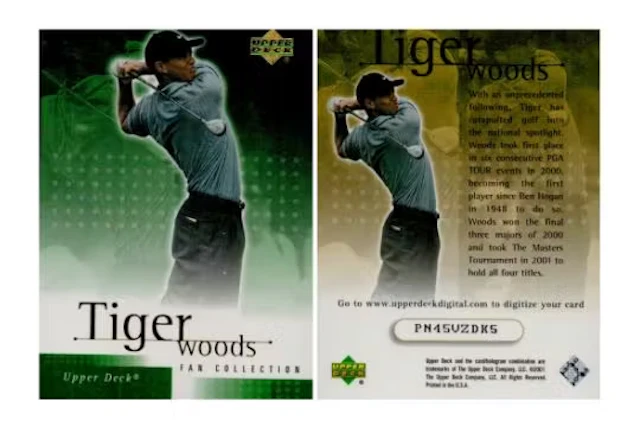 Tiger Woods Fan Collection Upper Deck Trading card PN45VZDK5. Good
