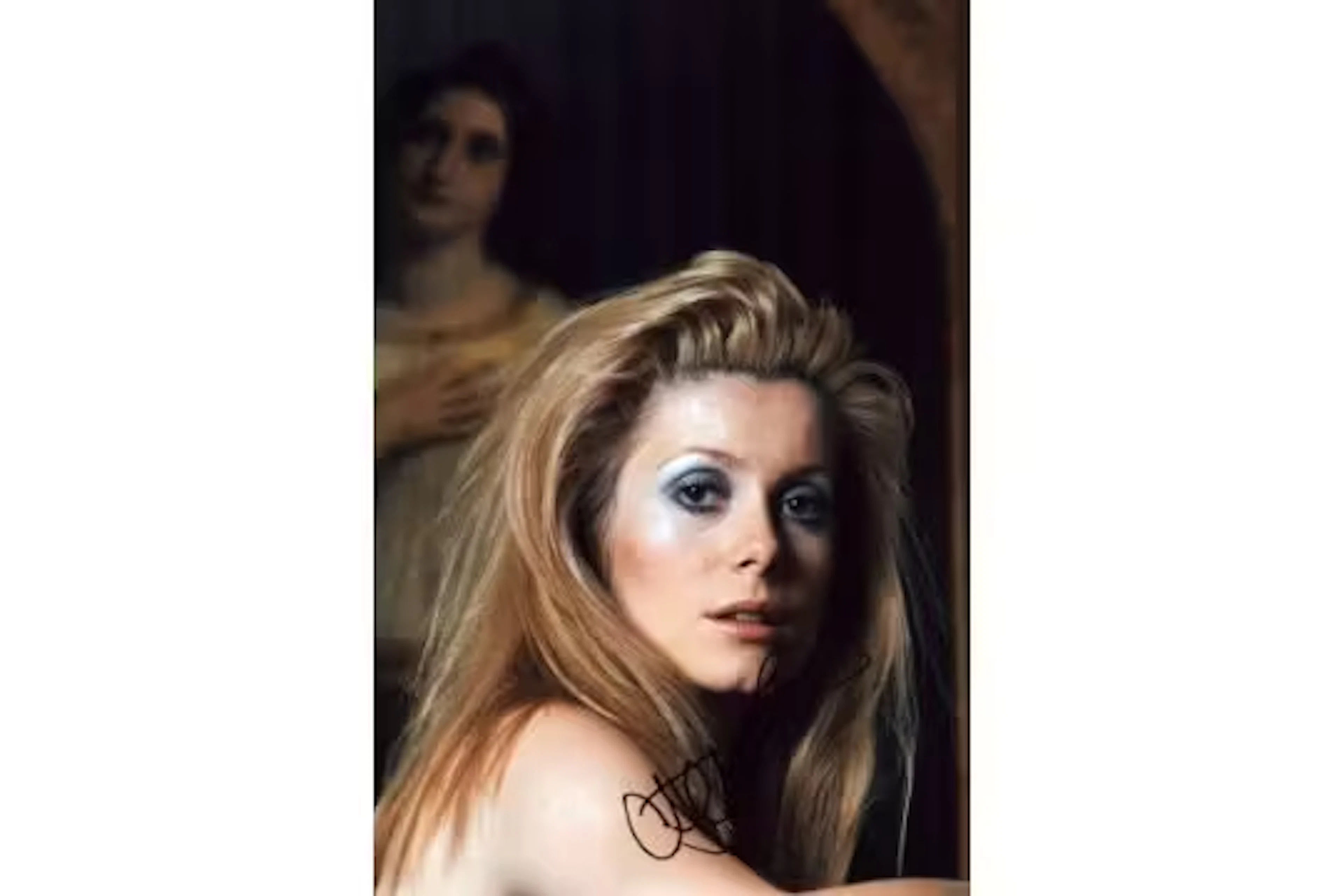 Catherine Deneuve signed 12x8inch colour photo. Good condition. All