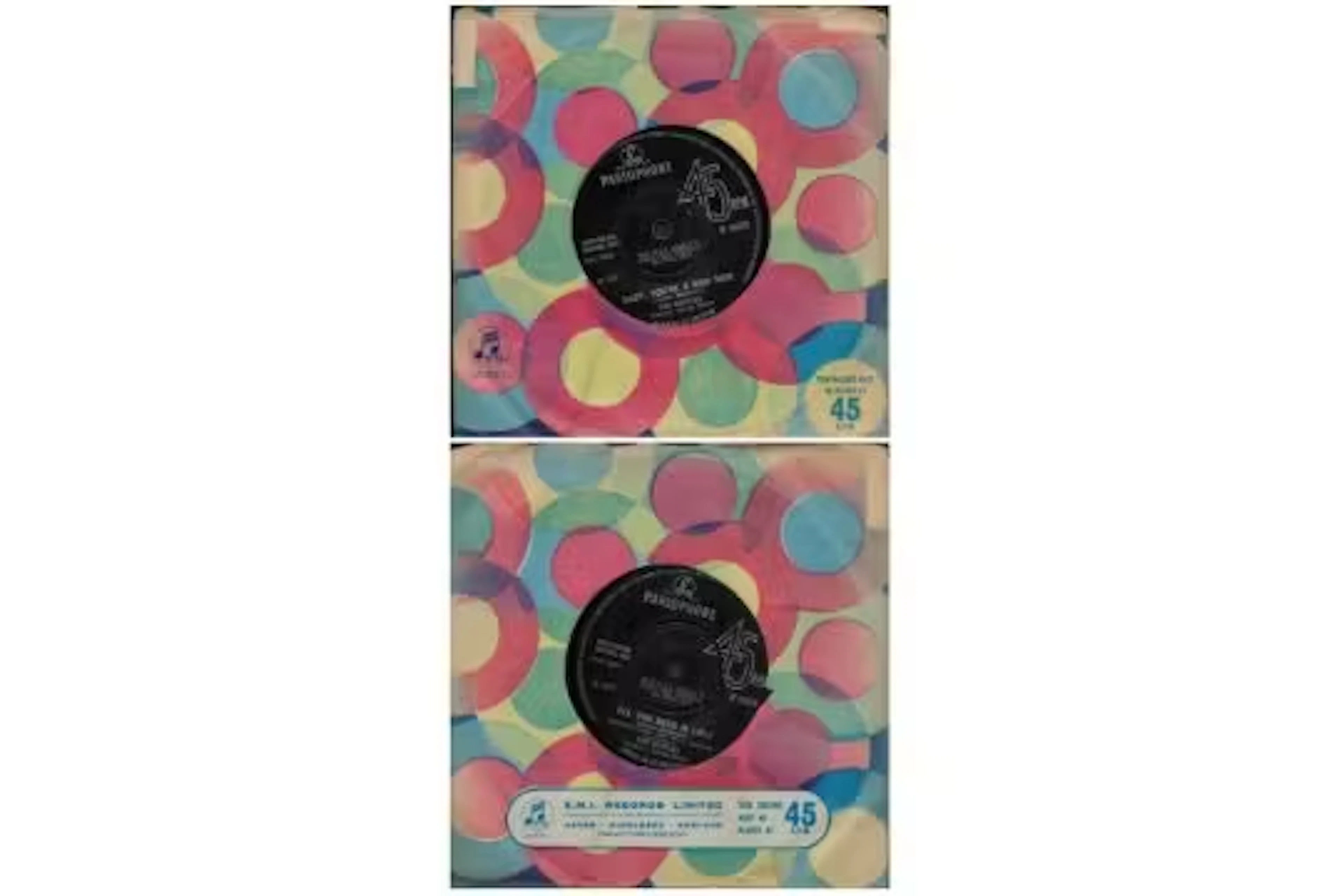 Beatles vintage Parlophone All You Need is Love 45 rpm vinyl record