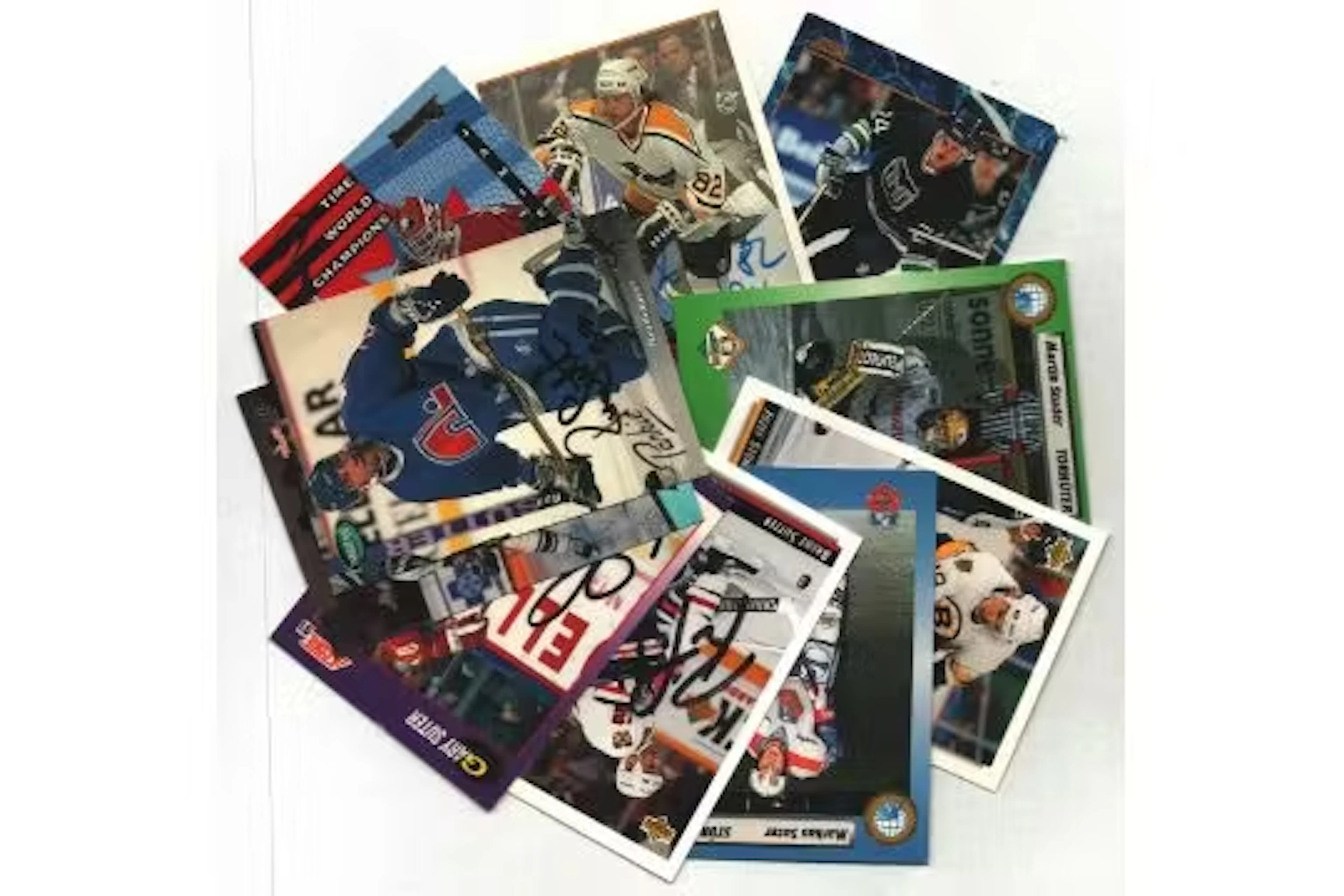 Ice Hockey signed trading card collection includes 10,cards great