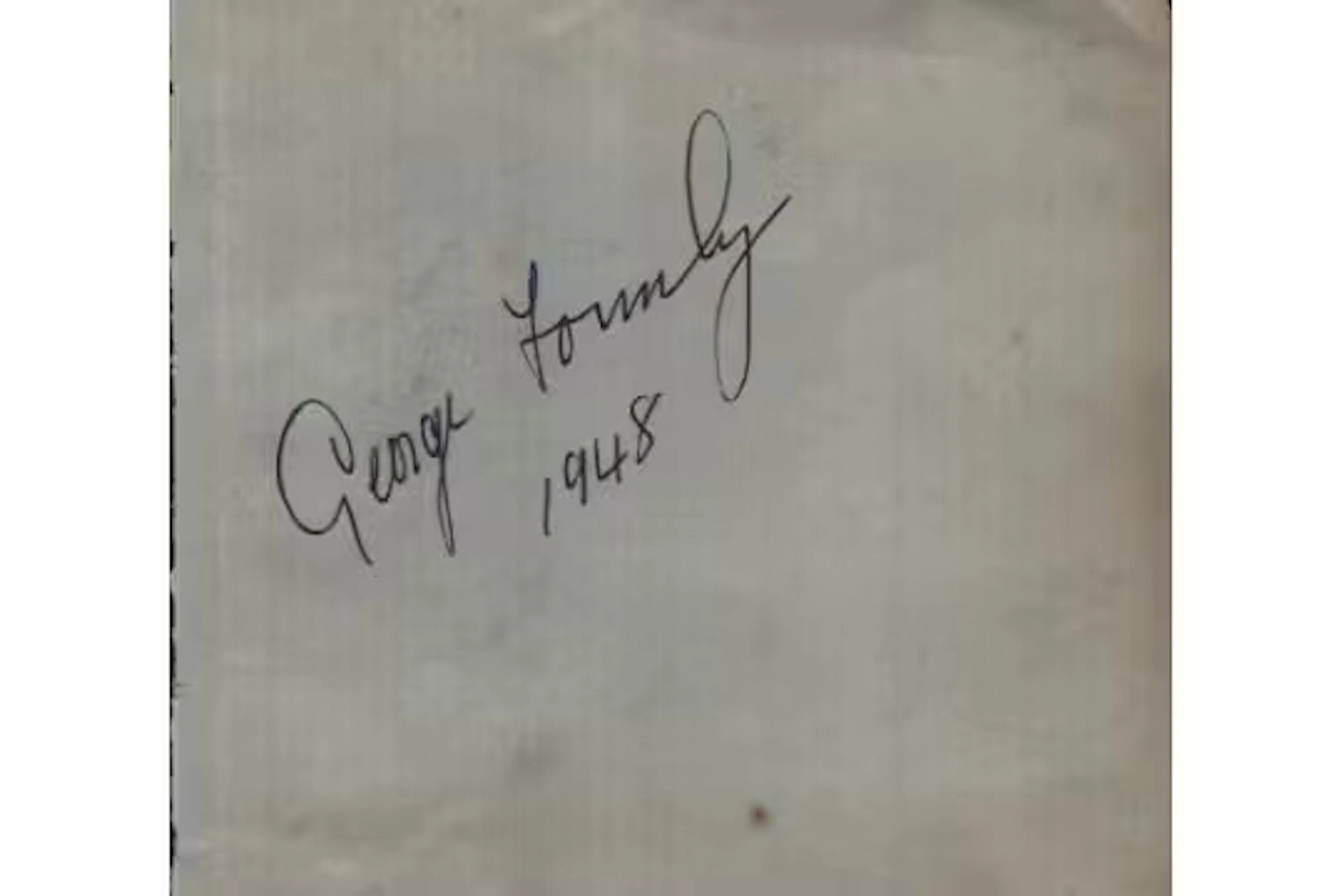 George Formby signed album page. Good condition. All autographs come