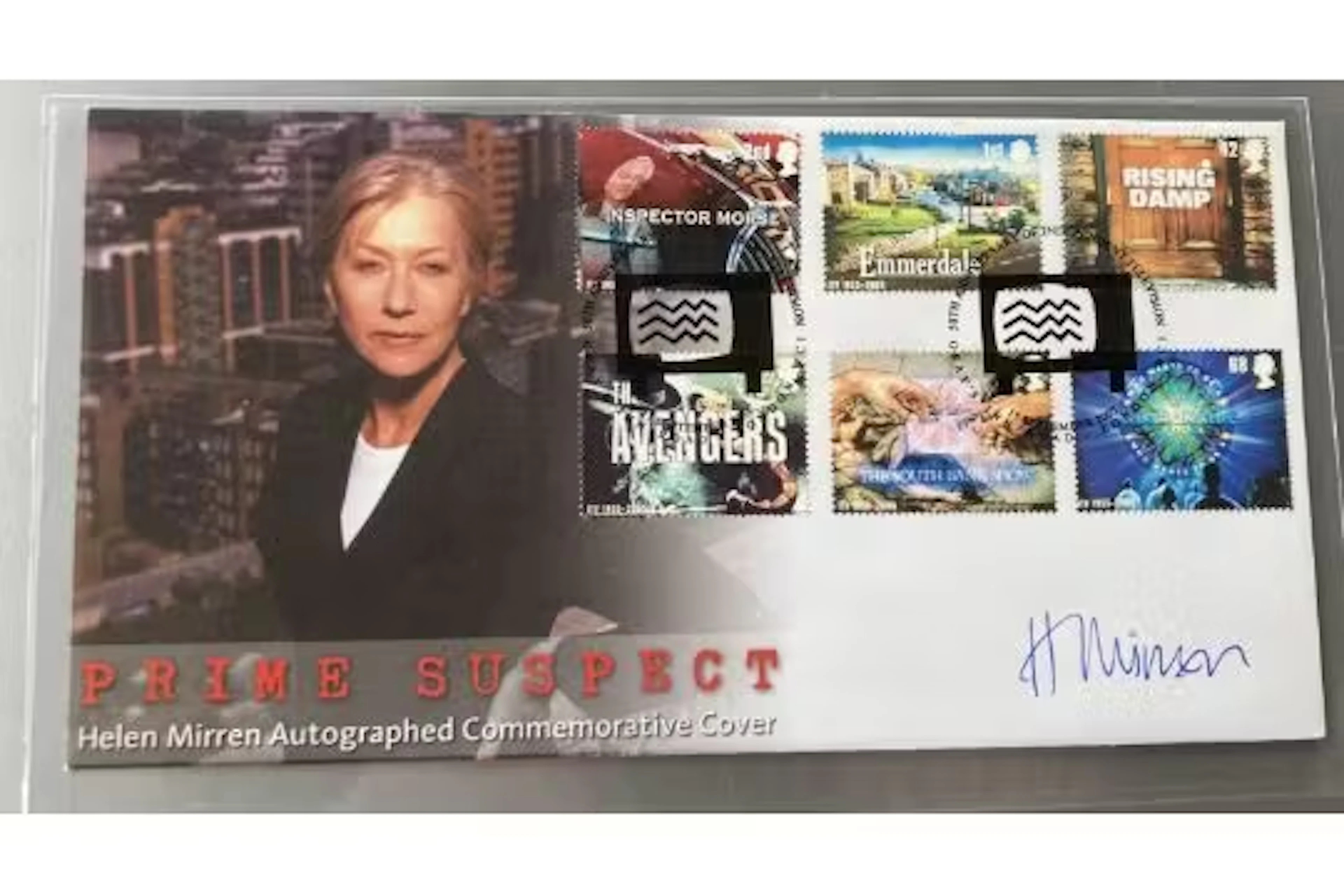 Prime Suspect First Day Cover Signed by Dame Helen Mirren. Dame Helen