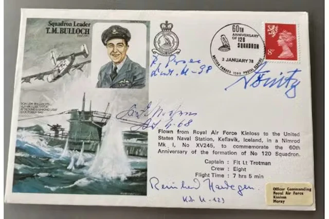 Rare Rossback Historic Aviators Multi Signed Cover Admiral Karl Donitz