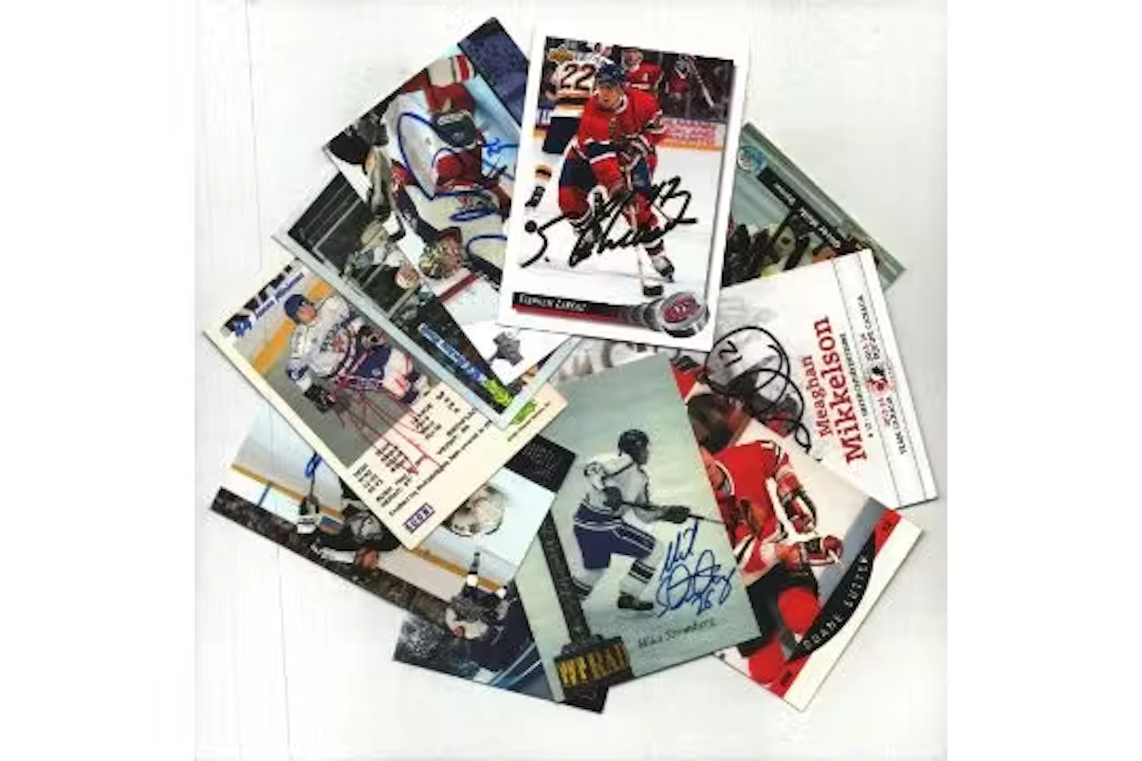 Ice Hockey signed trading card collection includes 10,cards great
