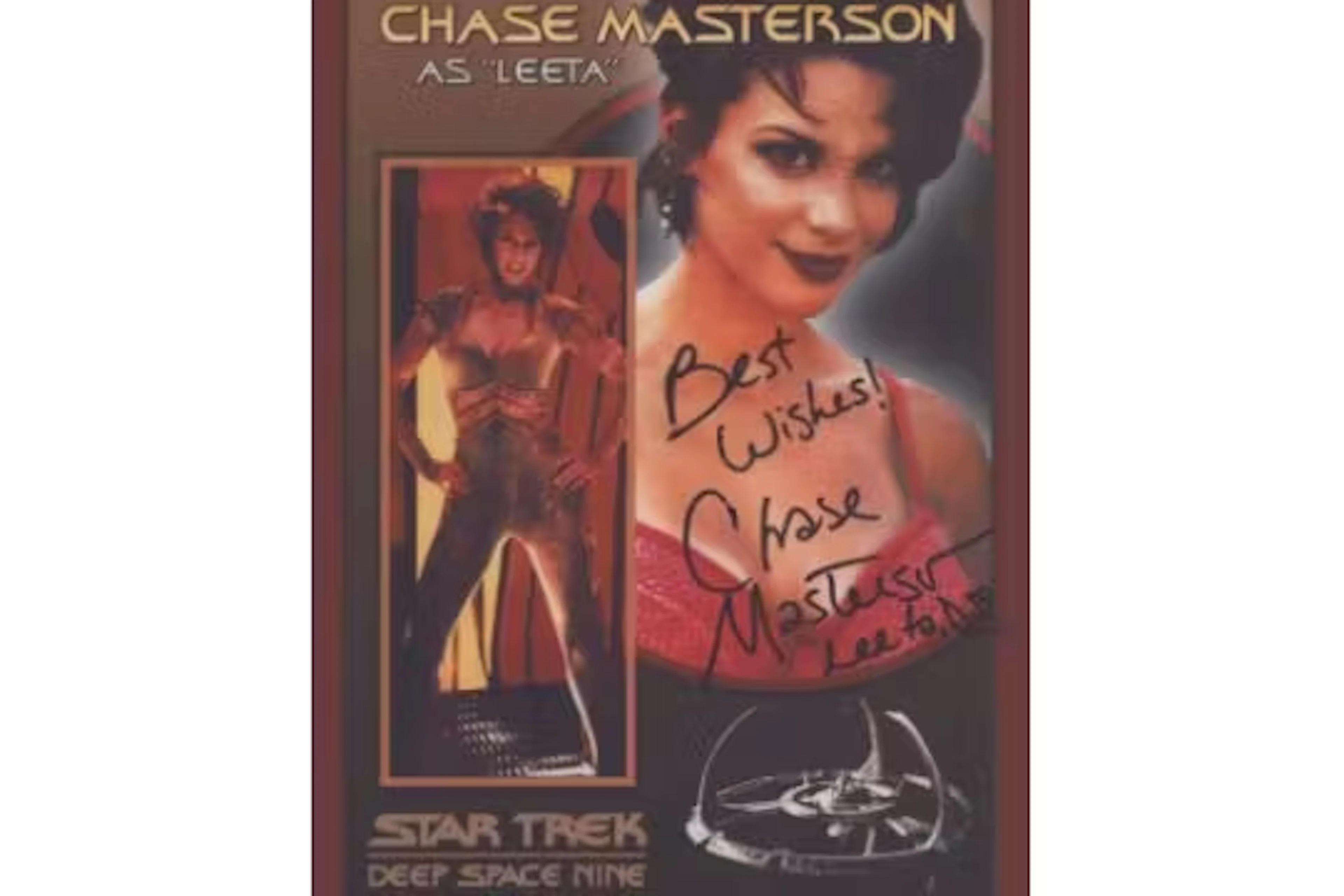 Chase Masterson signed Star Trek Deep Space Nine 10x8inch colour promo