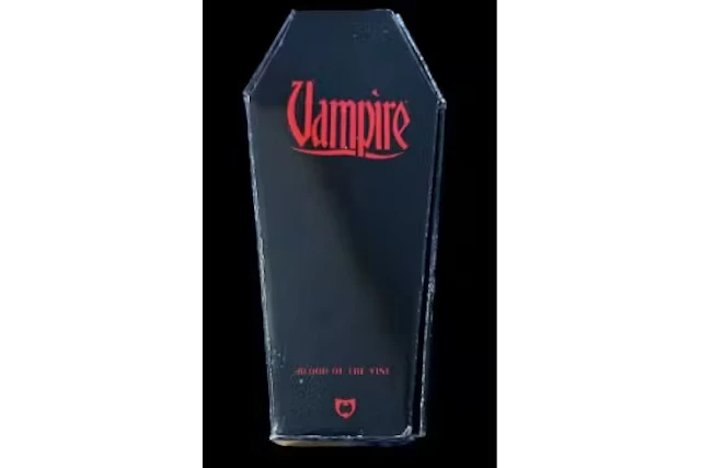 Vampire Merlot red wine1996 in gift case coffin blood of the vine