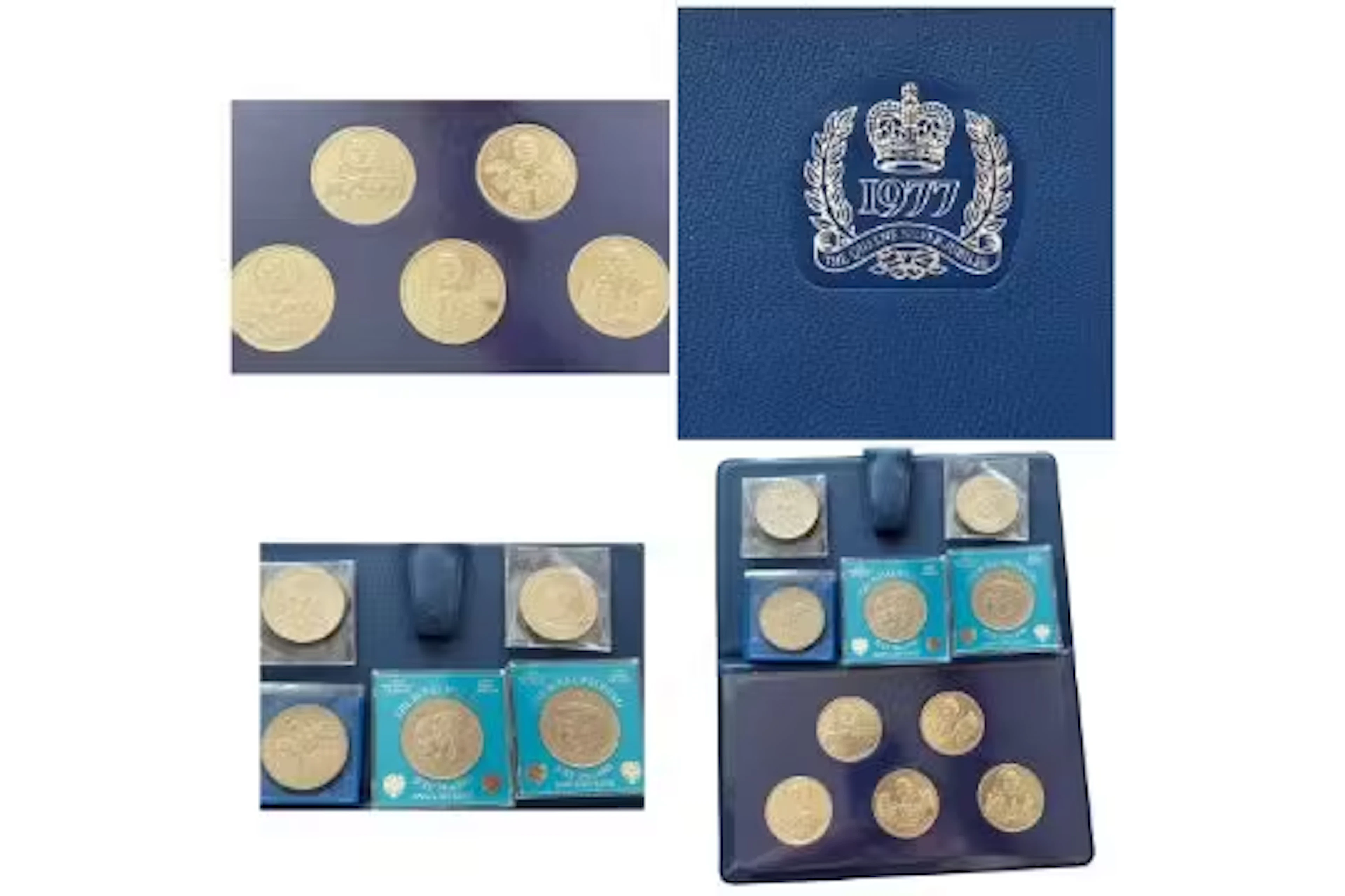 Coin Collection, 1977 The Queens Silver Jubilee in blue display case