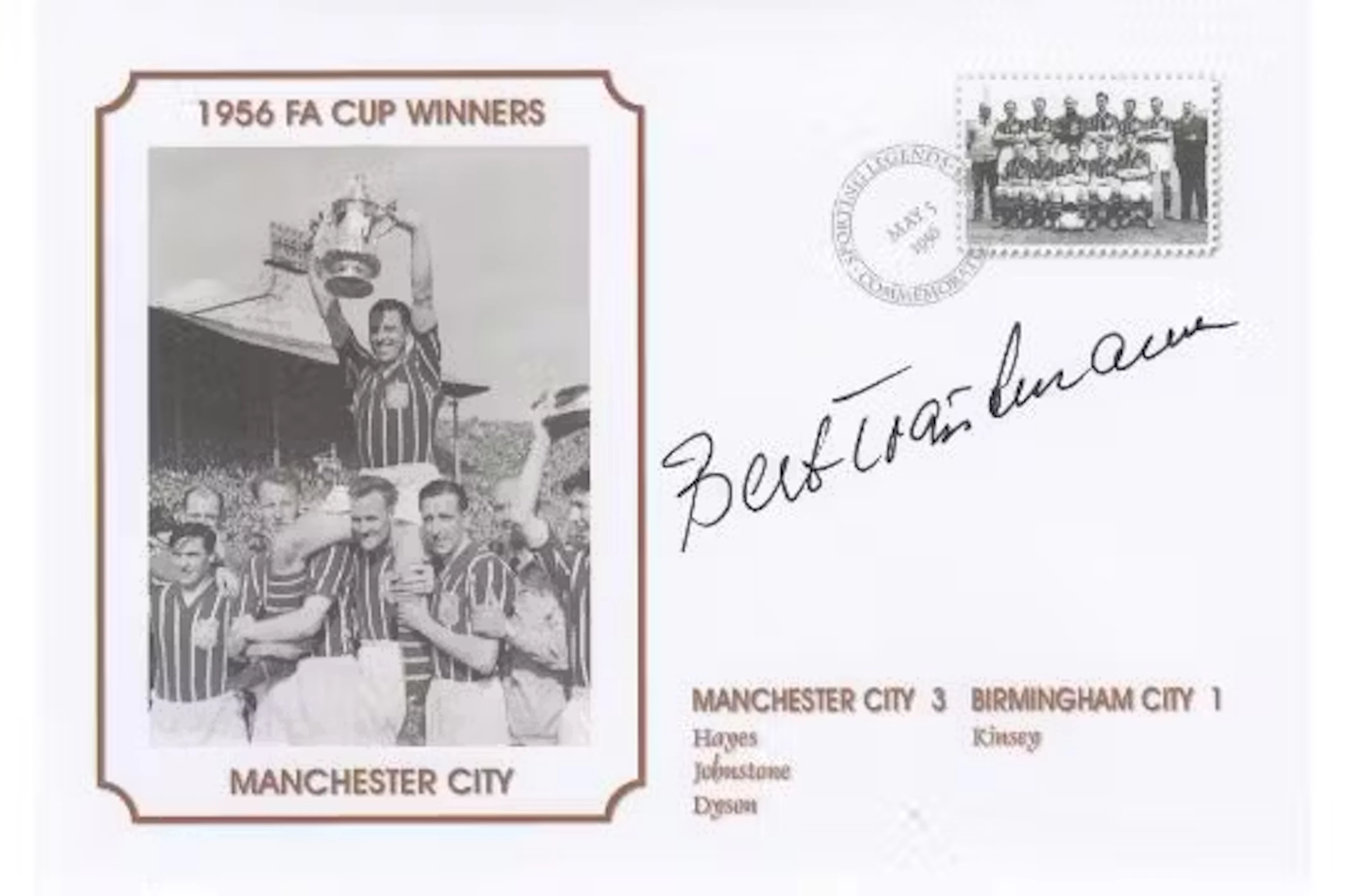 Autographed BERT TRAUTMANN Modern Commemorative Cover : A superbly