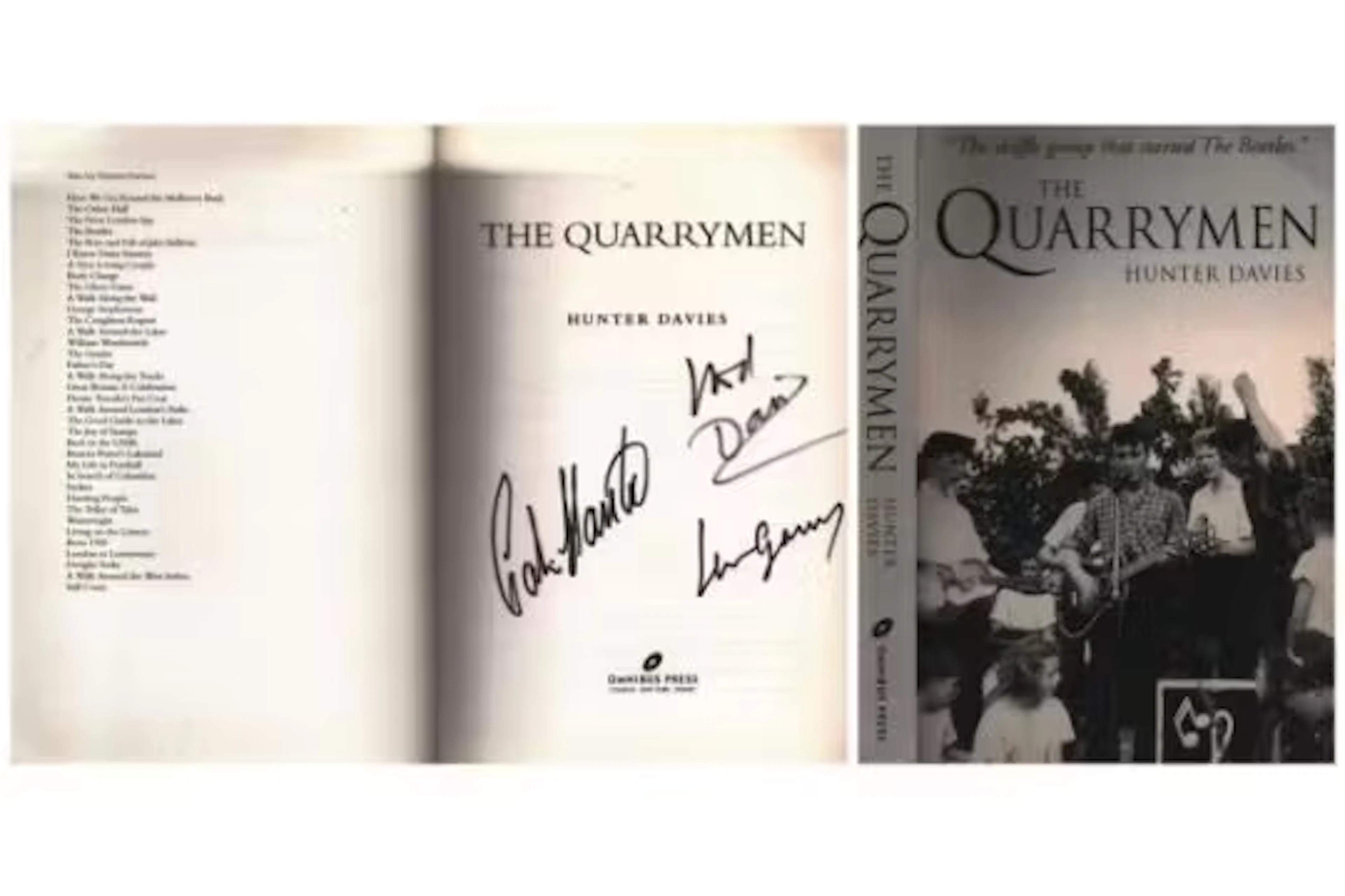 The Quarrymen multi signed paperback book titled The Quarrymen by