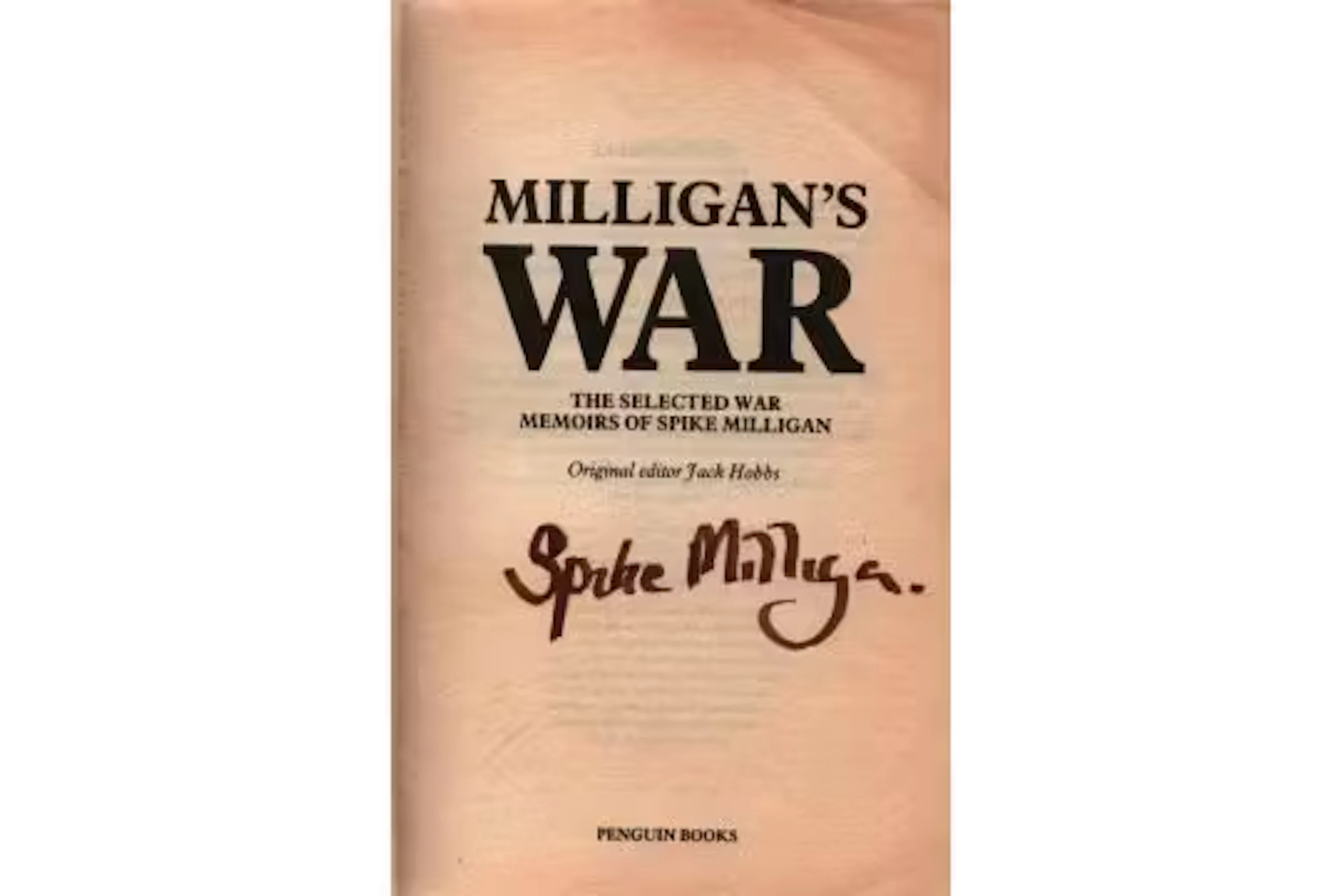 Spike Milligan signed paperback book titled Spike Milligan. Good condition.