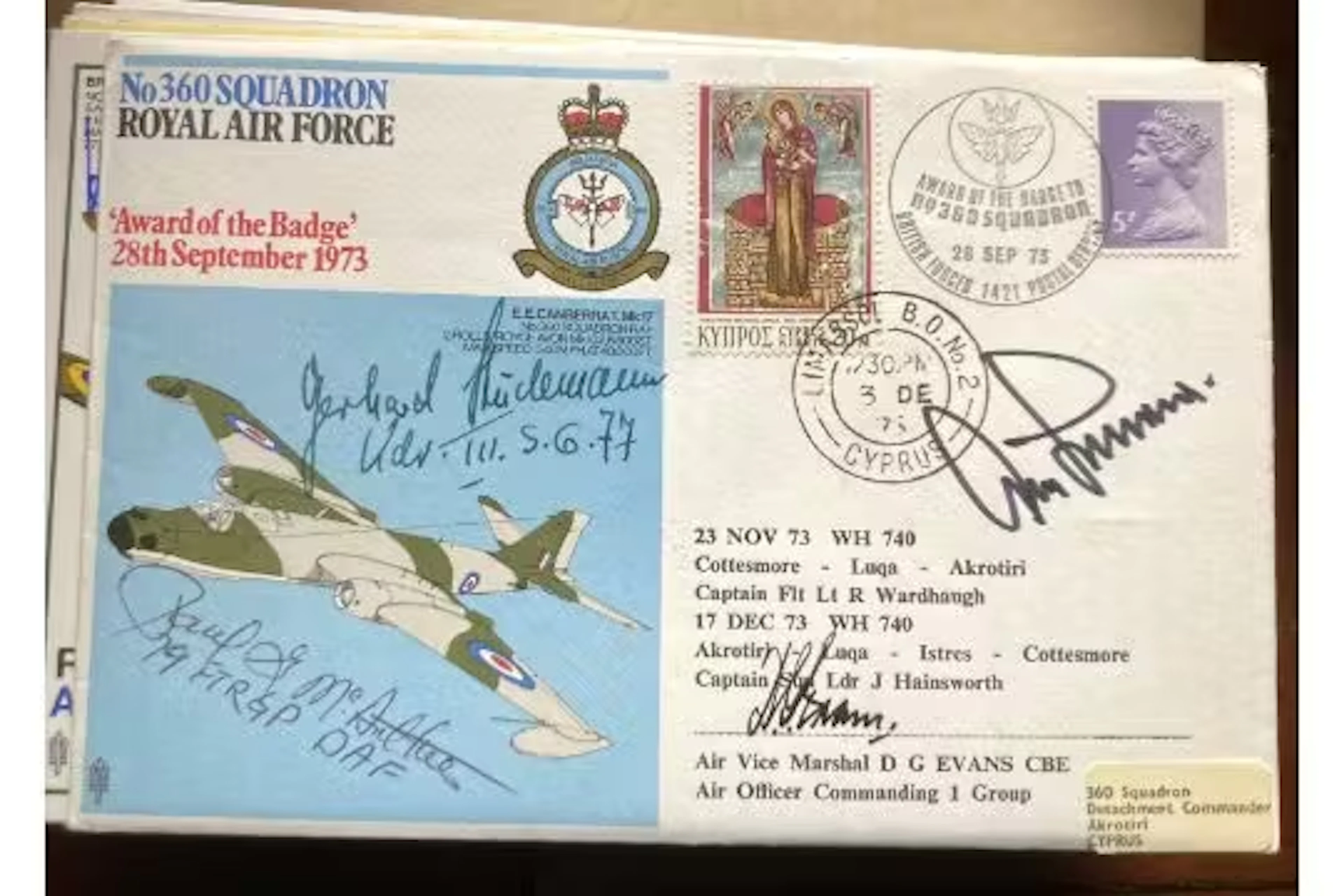 WW2 Luftwaffe aces Galland, Studemann multiple signed 360 sqn RAF