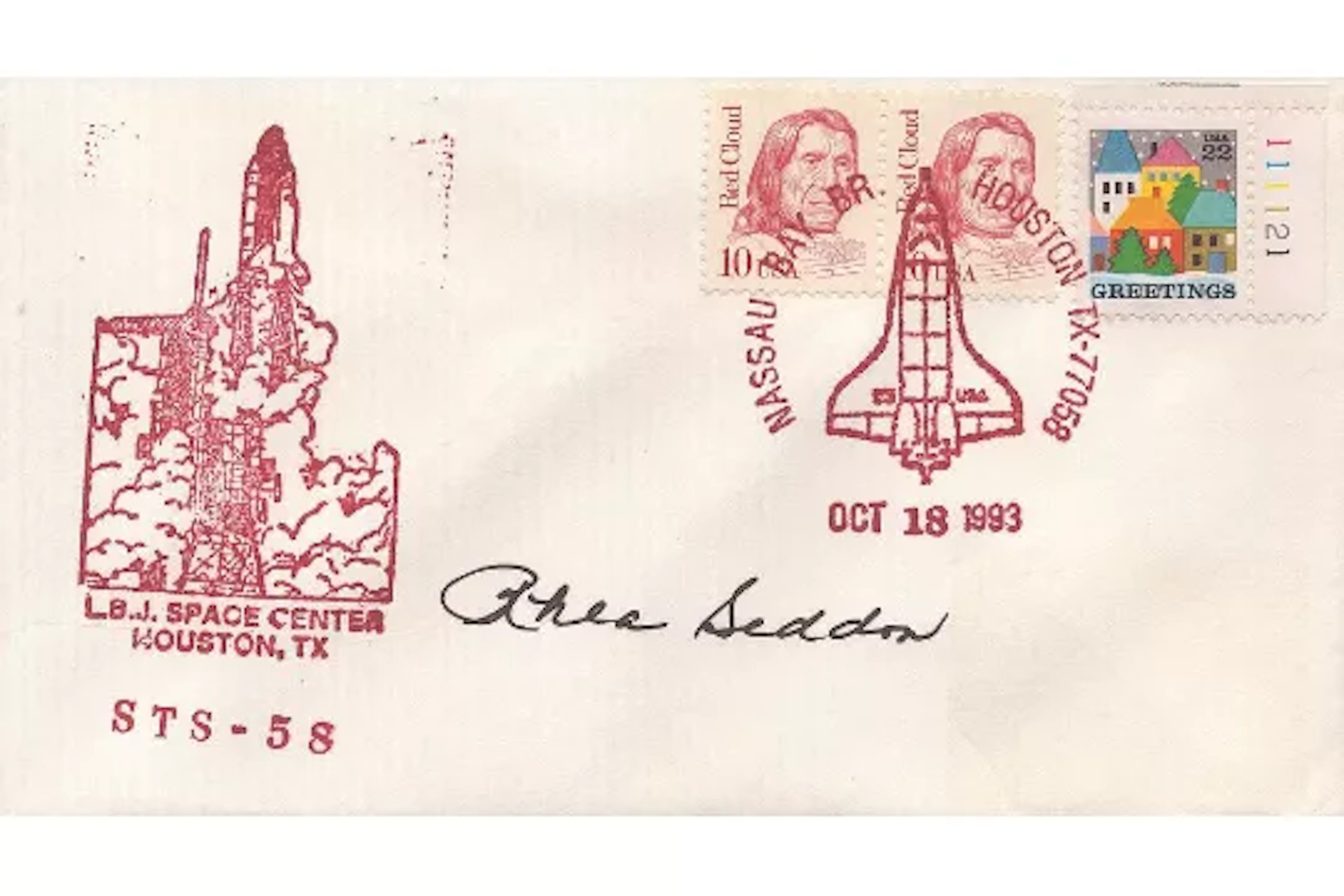 Astronaut Rhea Seddon STS-58 Launch signed commemorative FDC. Missions
