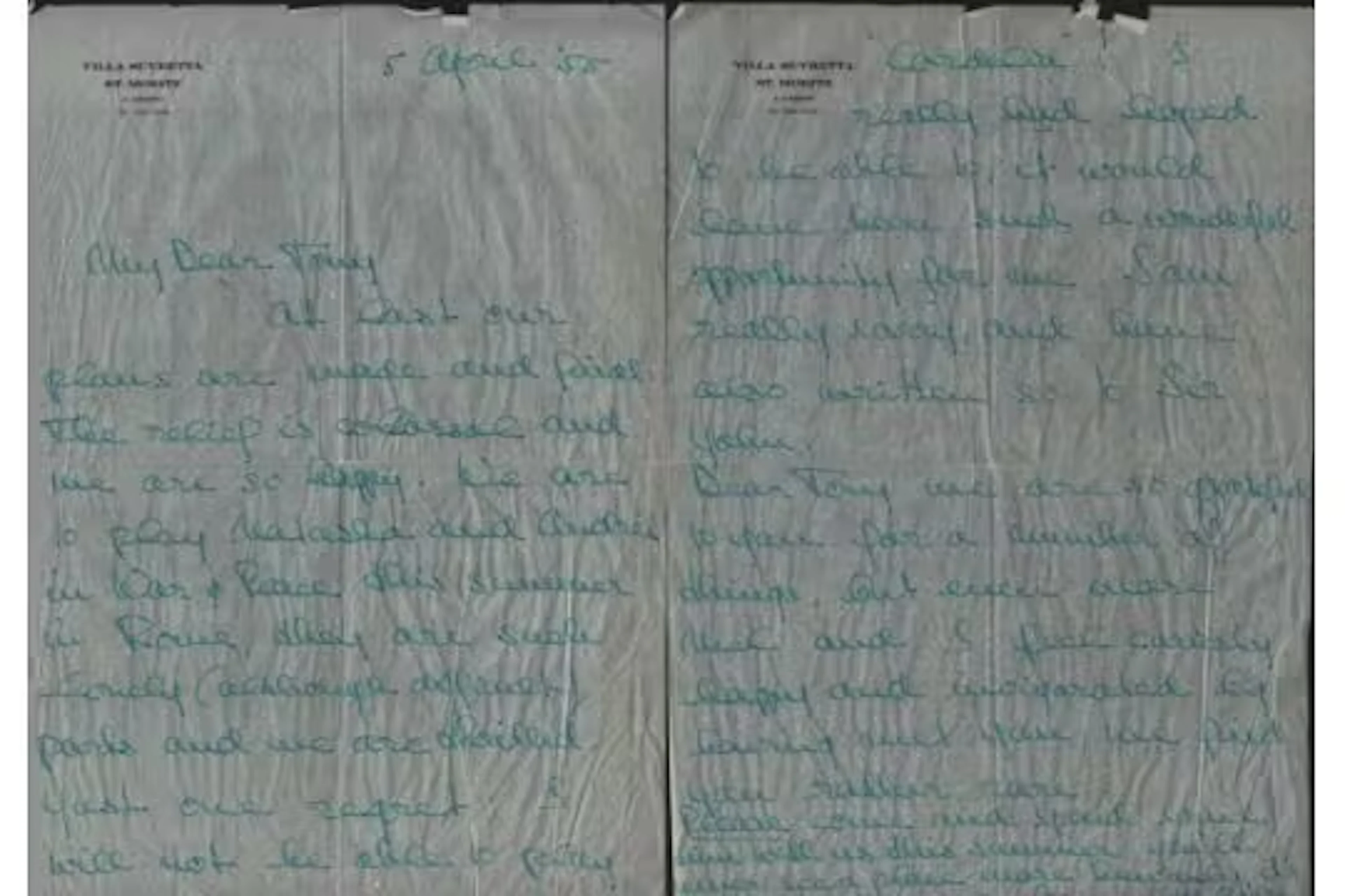 Audrey Hepburn handwritten signed letter dated 5 April 55 not being