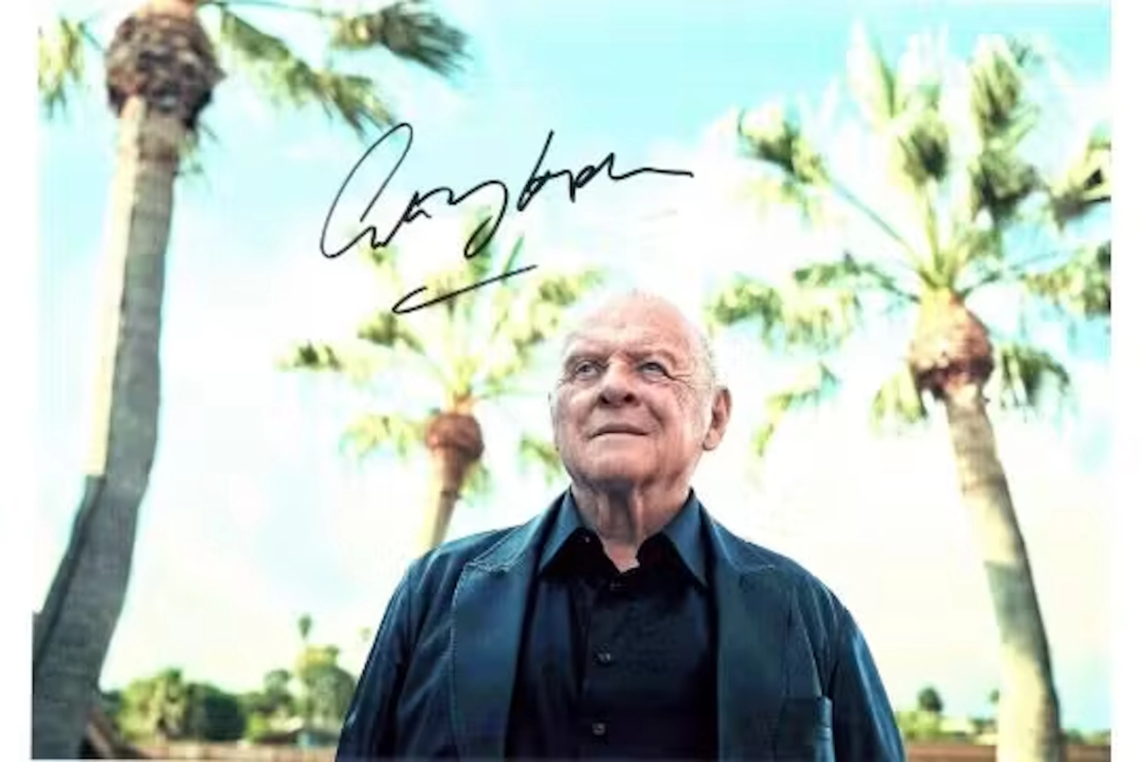 Anthony Hopkins signed 12x8inch colour photo. Good condition. All