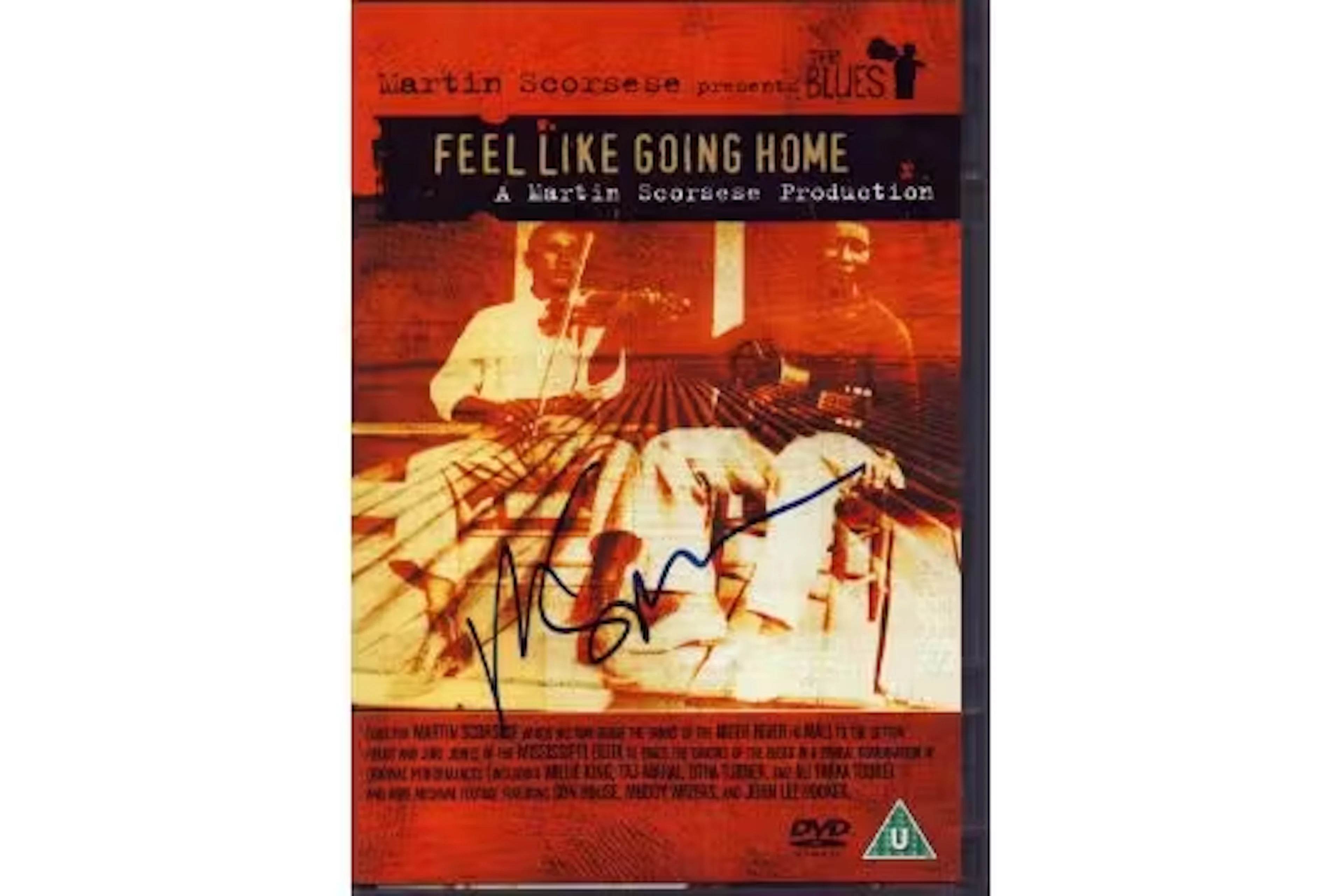 Martin Scorsese signed Feel like going home DVD sleeve. DVD included.