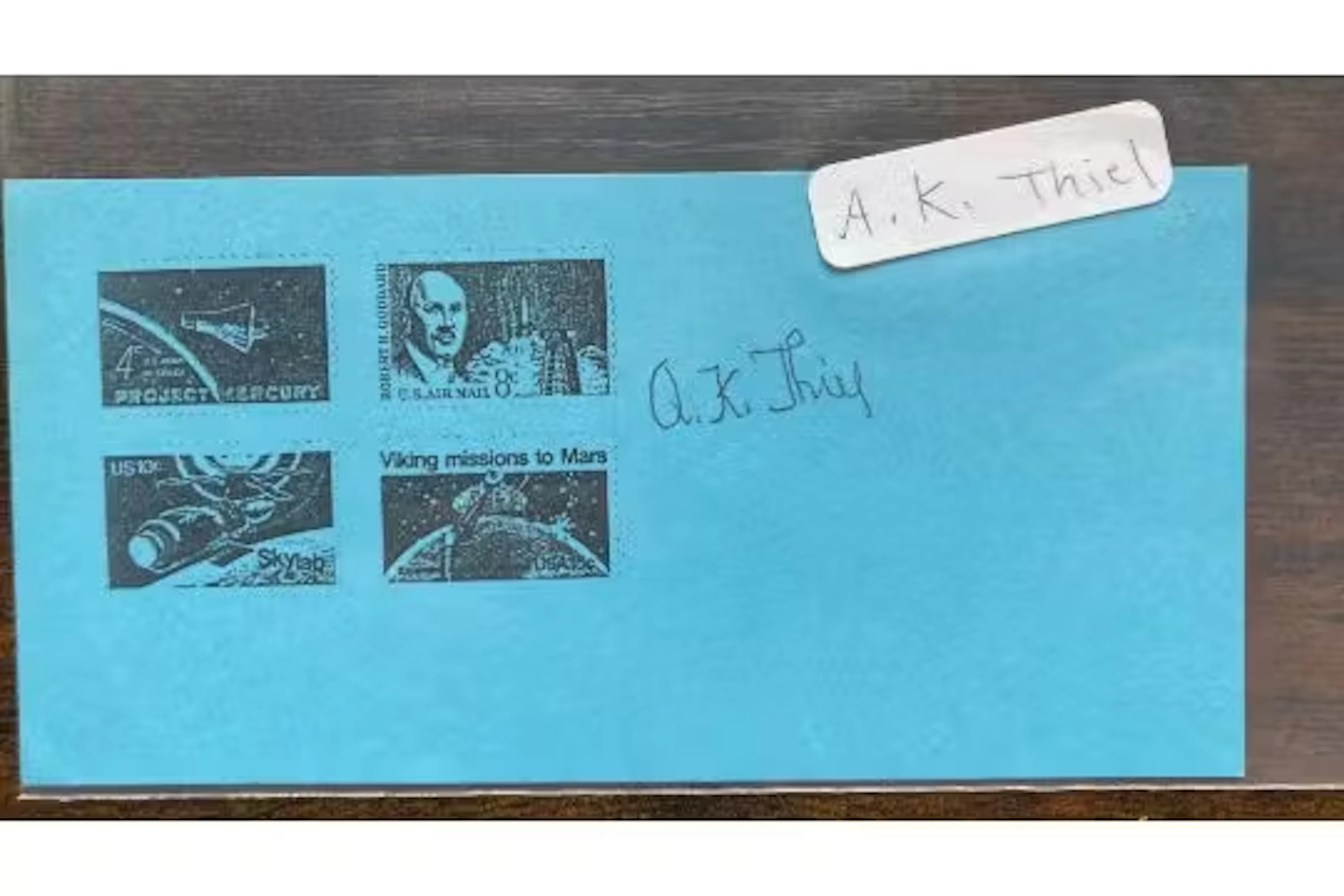 WW2 Von Braun Rocket Scientist Adolf Thiel signed page Op Paperclip