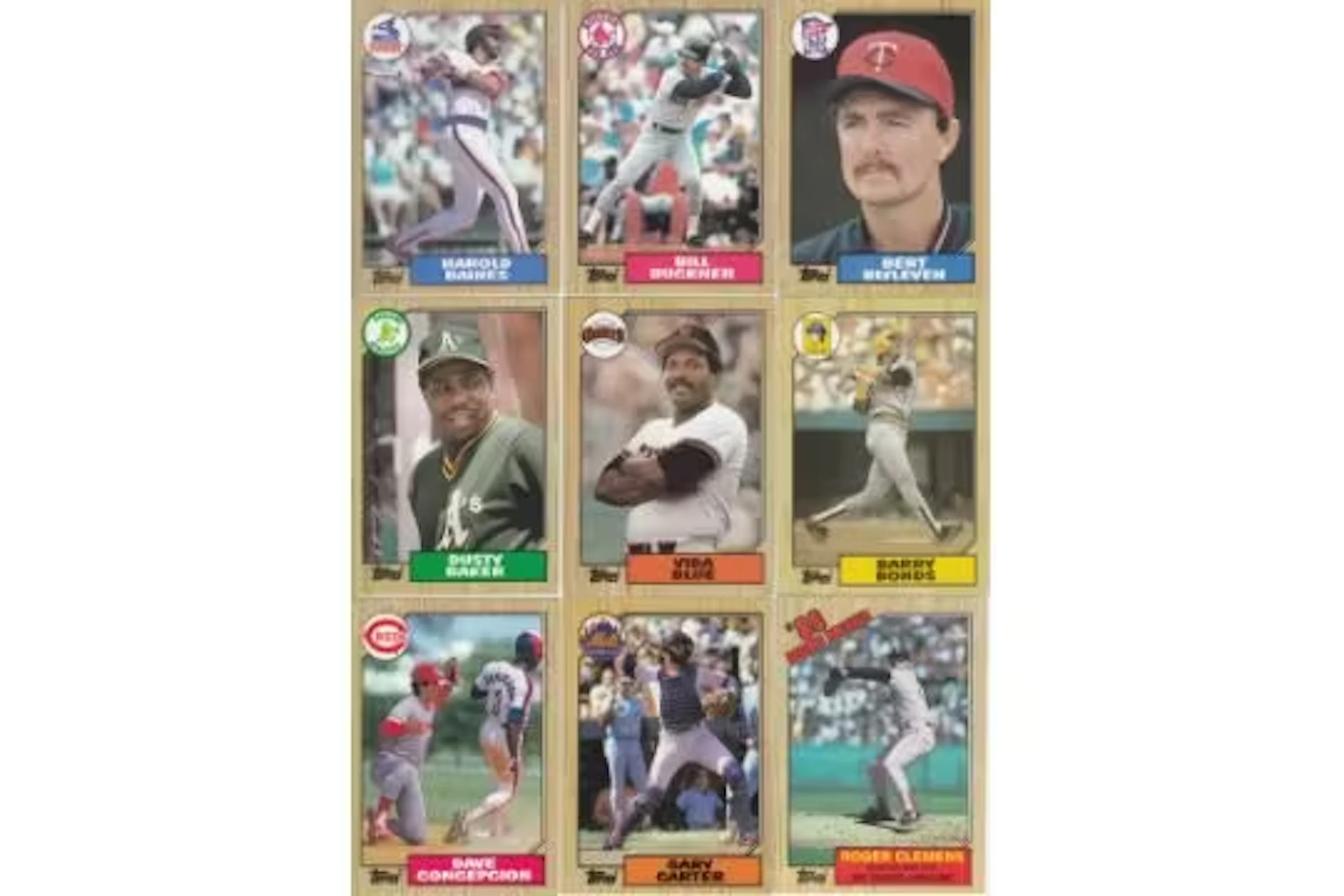 TOPPS BASEBALL 1987 x 100 TRADING CARDS ; A superb lot of trading