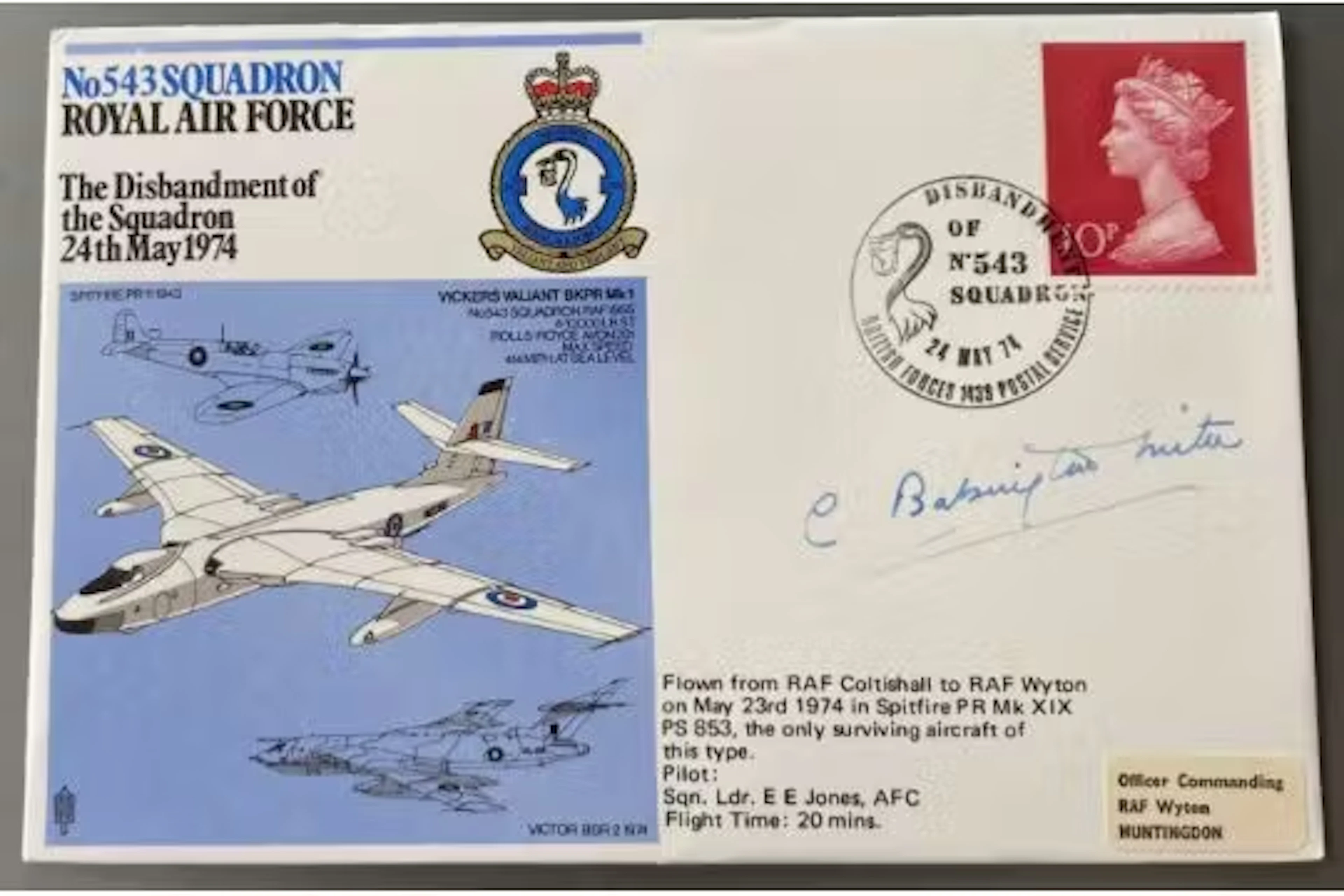 WW2 RAF Photo intelligence officer who discovered Peenemunde signed